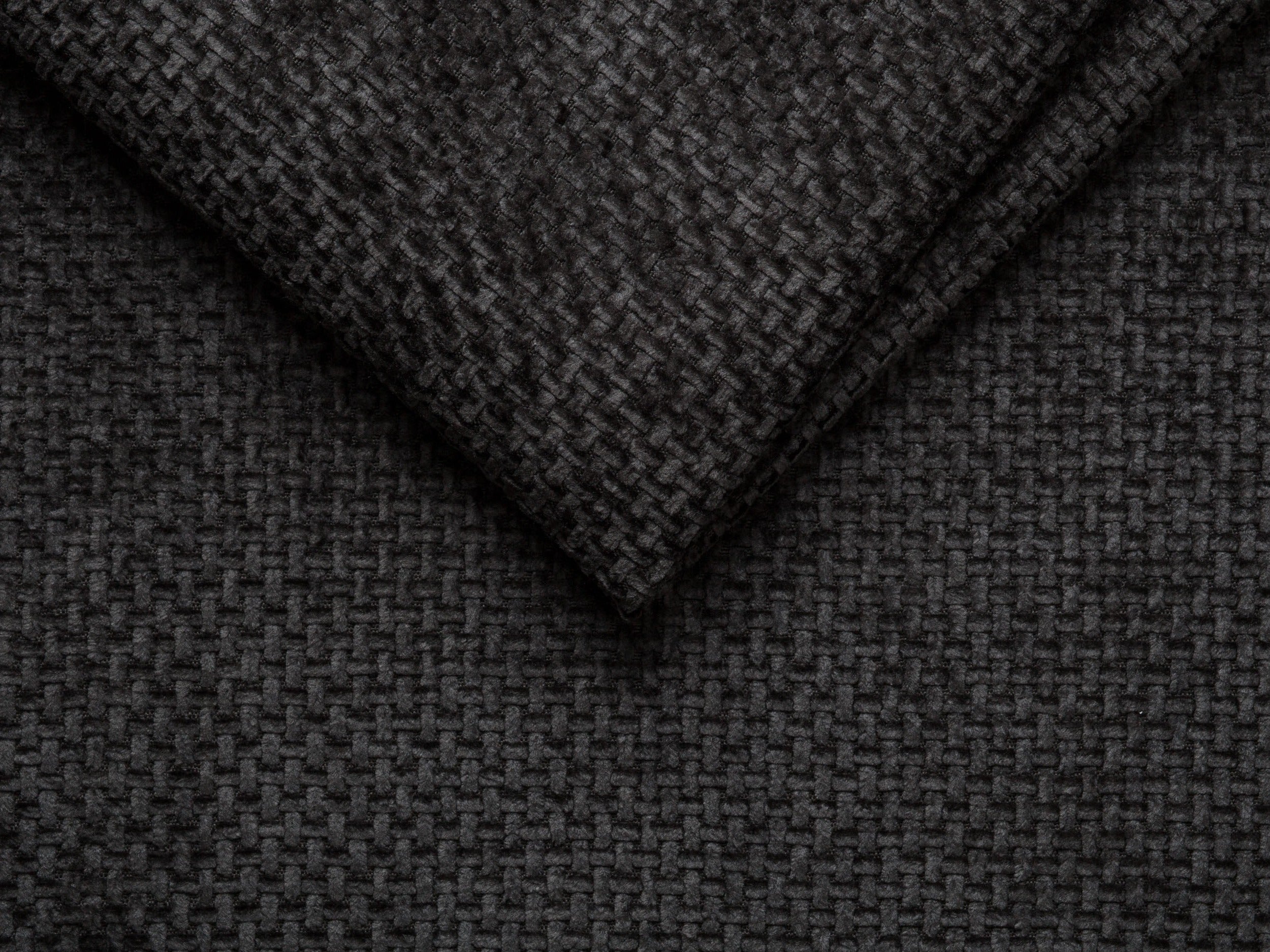 Right-facing U-shaped corner sofa MILEY black chenille