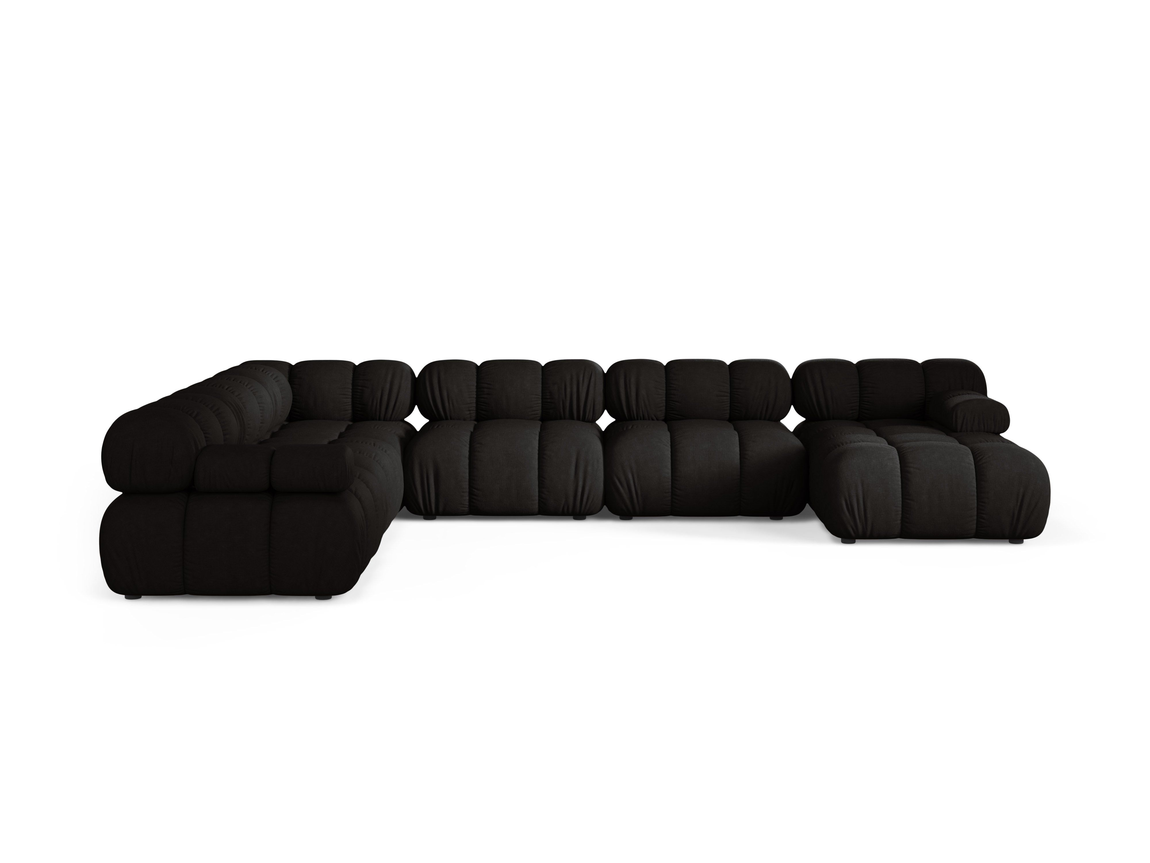 Panoramischer Ecksofa links BELLIS schwarz