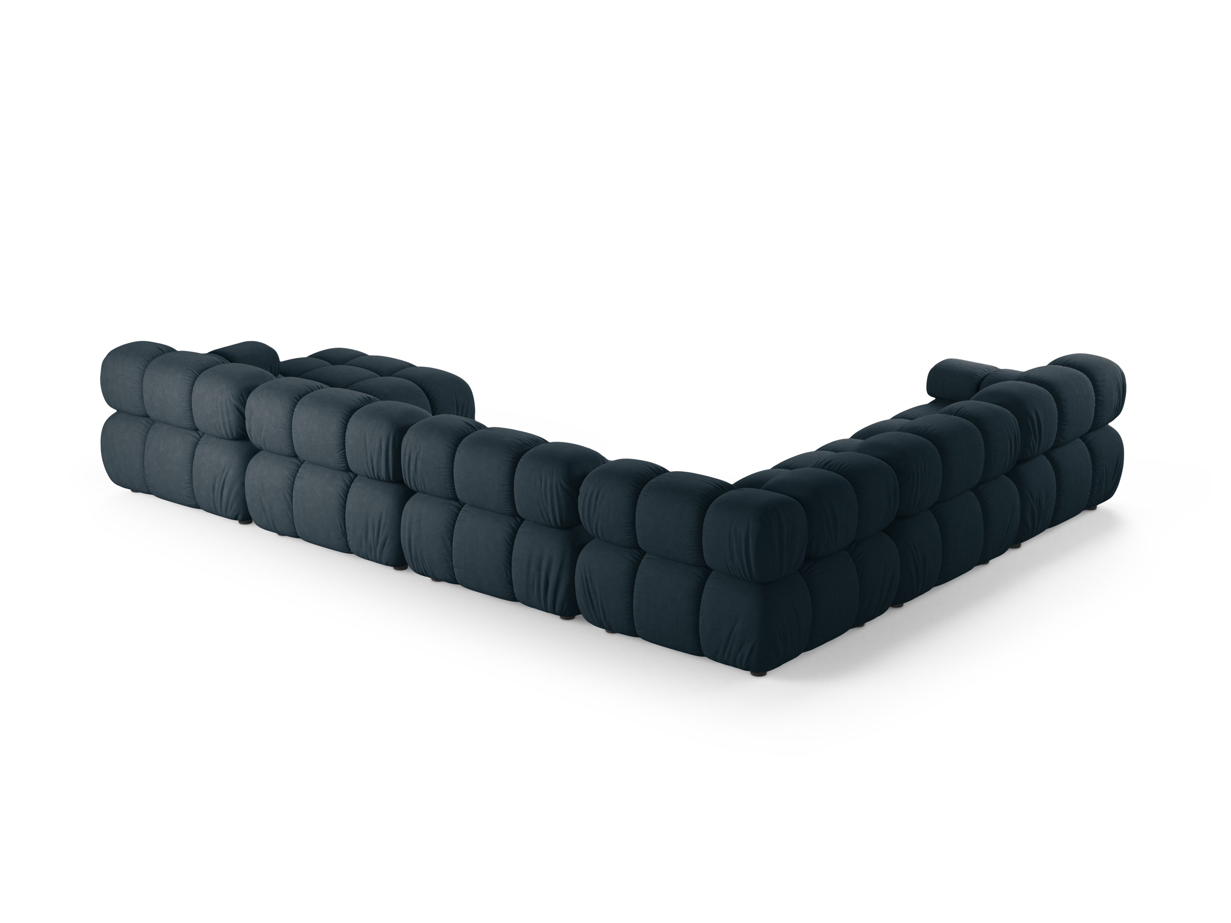 Panoramischer Ecksofa links BELLIS in tiefem Petrol
