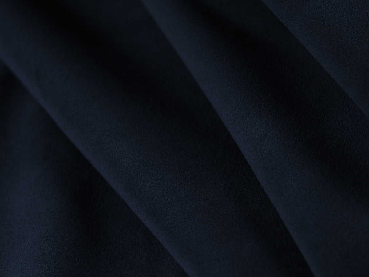 Narożnik aksamitny panoramiczny prawostronny 8-osobowy KAELLE kobaltowy – detal tkaniny