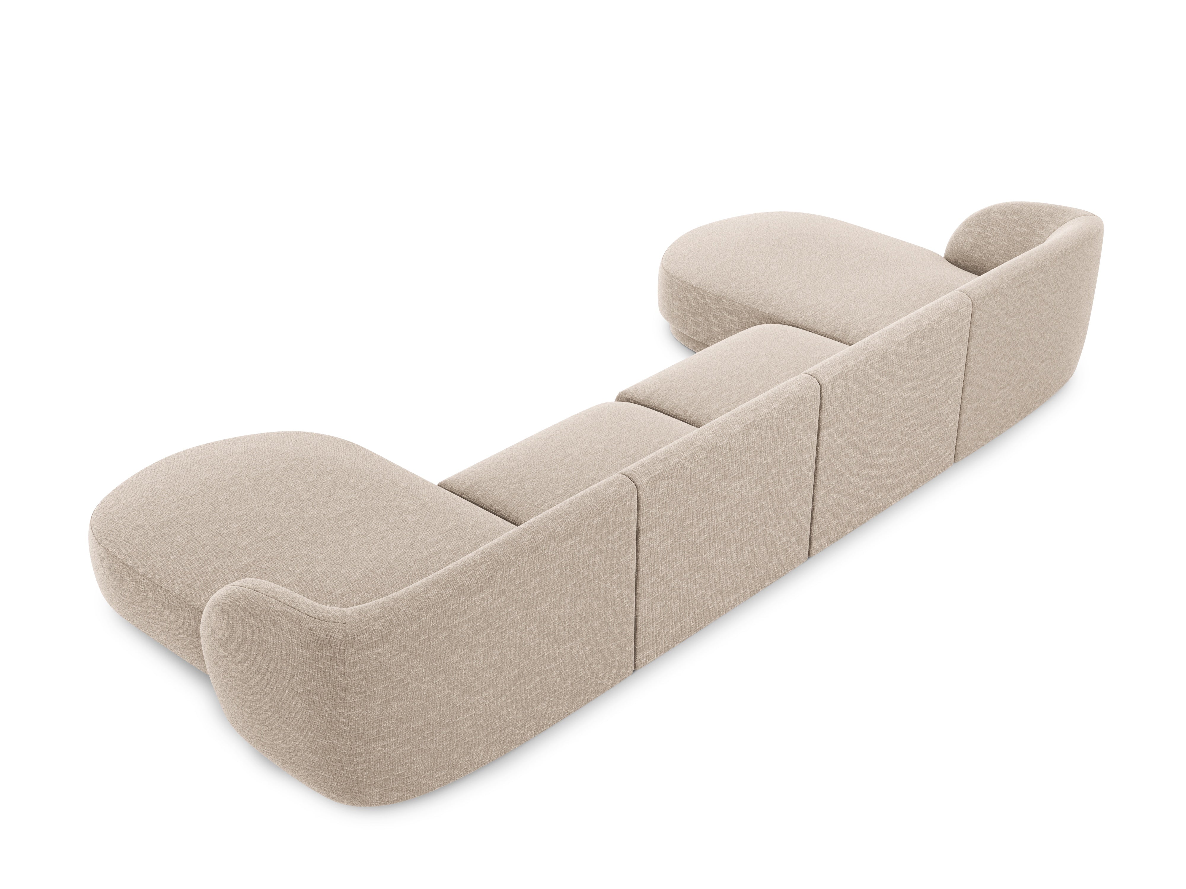 U-förmiger Ecksofa MILEY beige Chenille