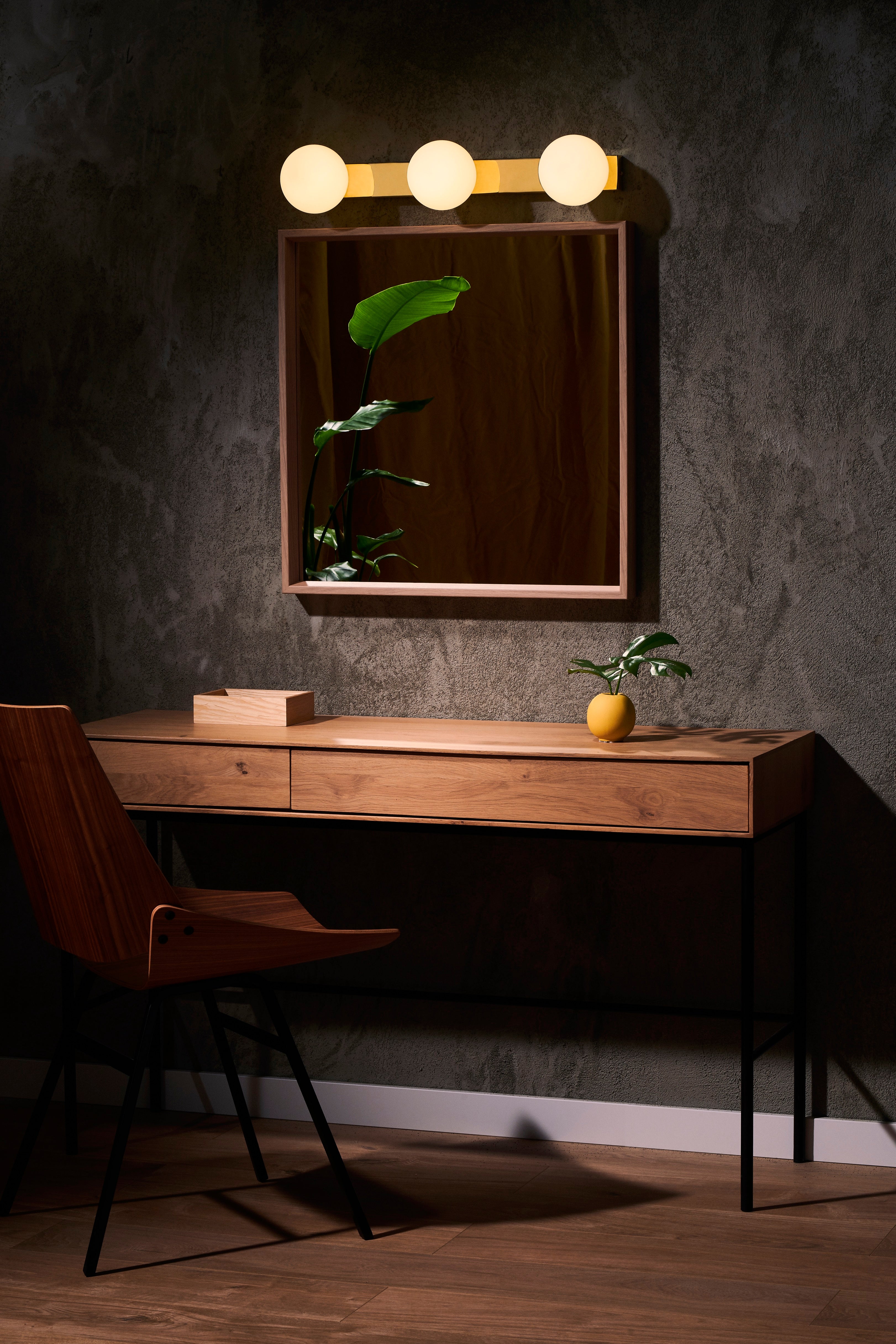 Three-point wall lamp MIJA gold