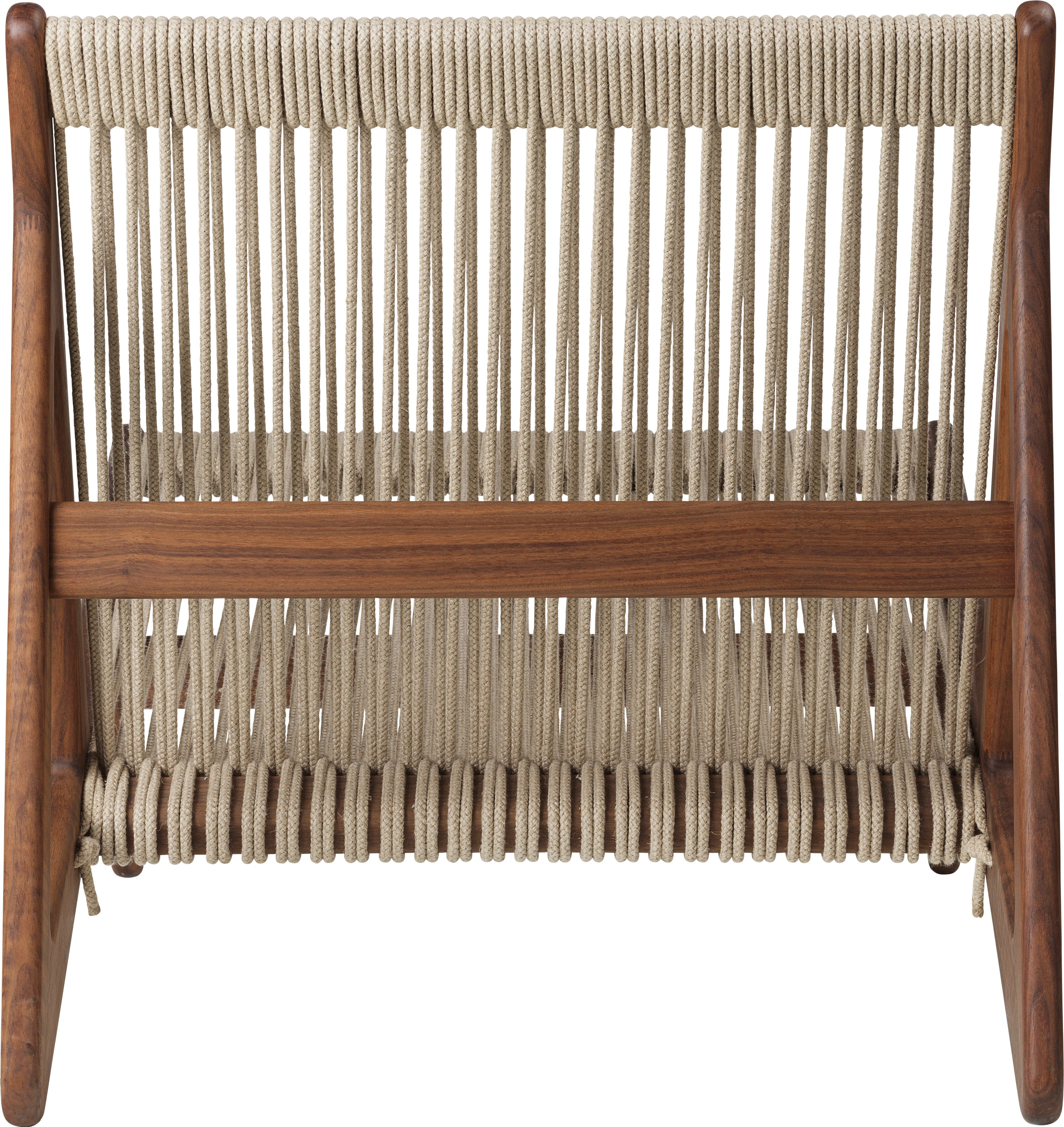 Sessel MR01 Nussbaum und Leinen