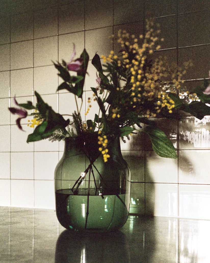 Dark Green SILENT Glass Vase