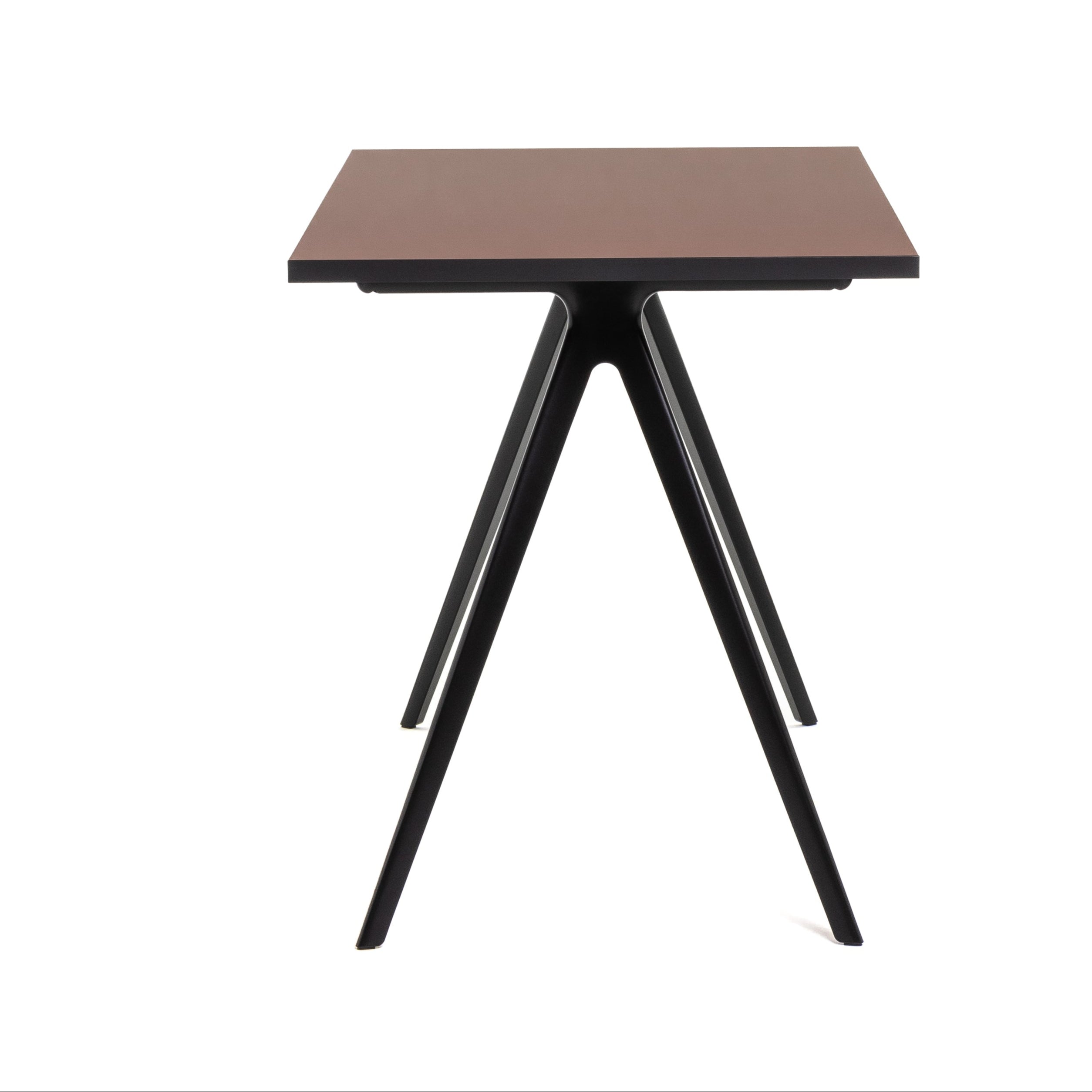 BAGUETTE Schreibtisch burgunderrot mit schwarzem Untergestell