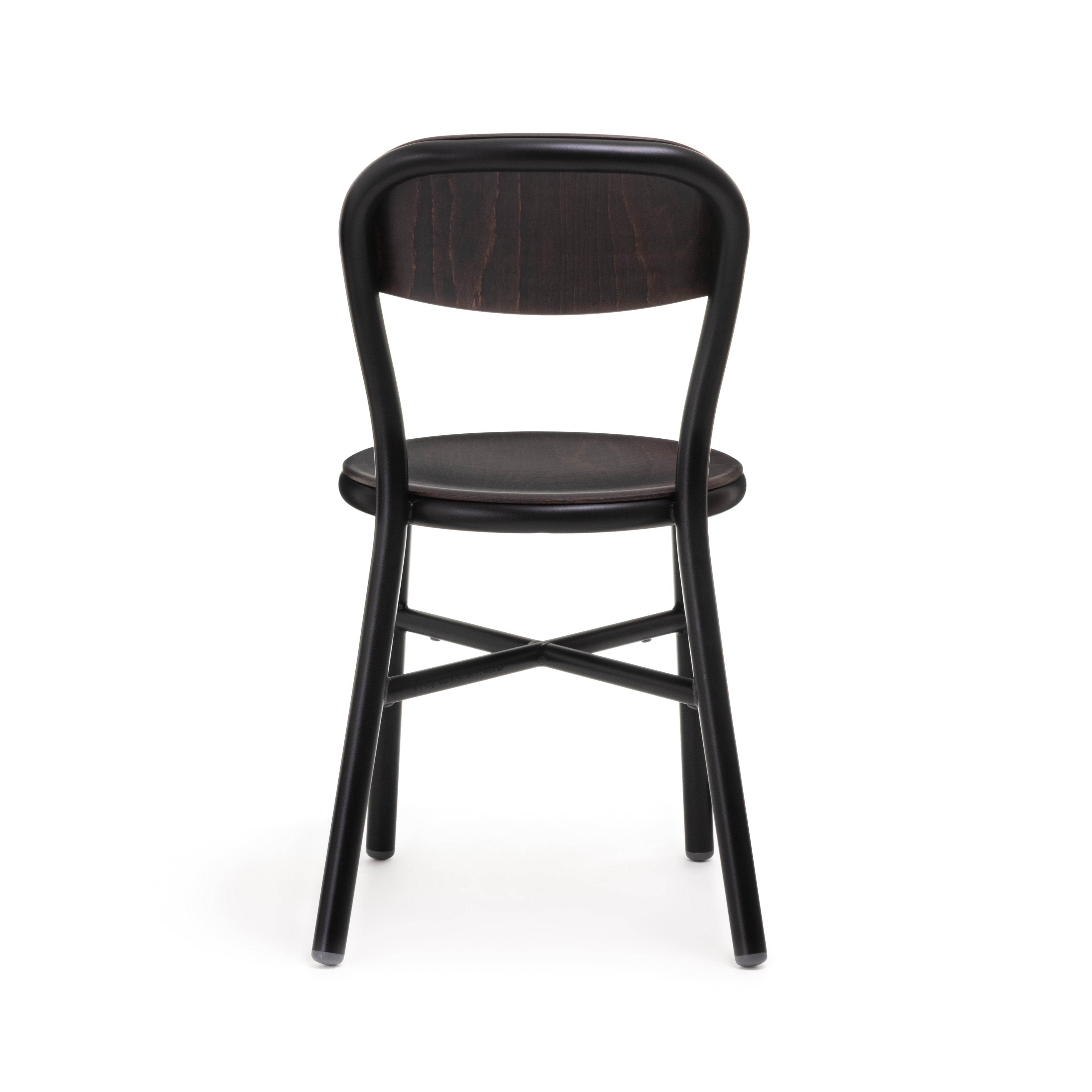 PIPE chair dark beech wood