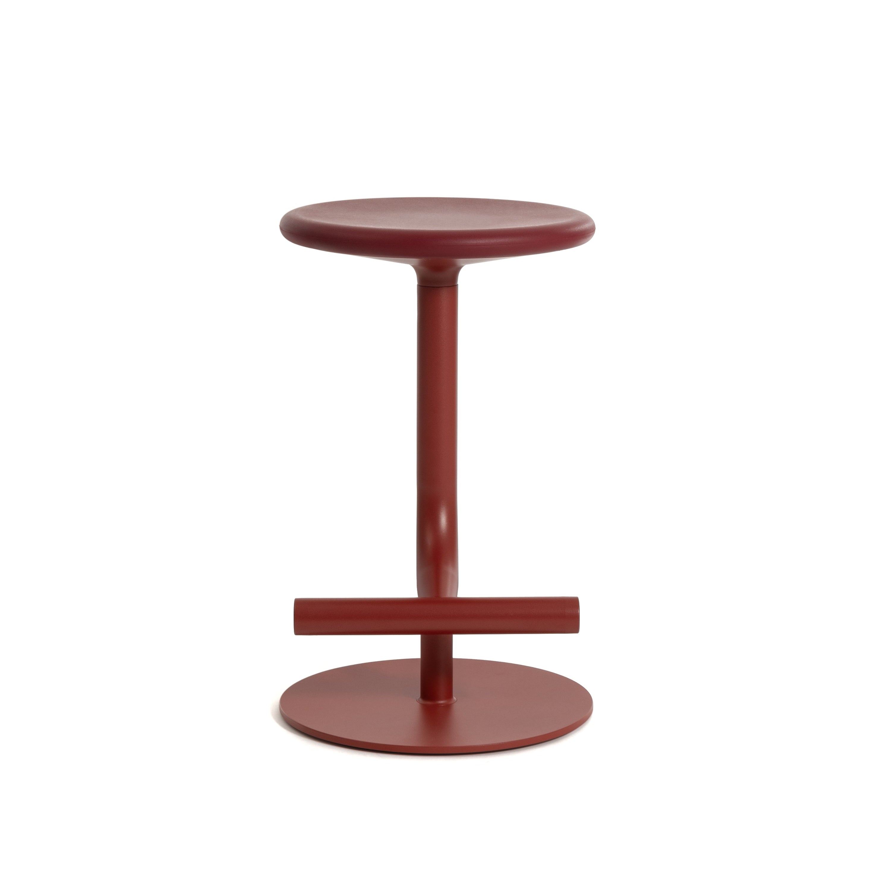 Burgundy swivel stool TIBU