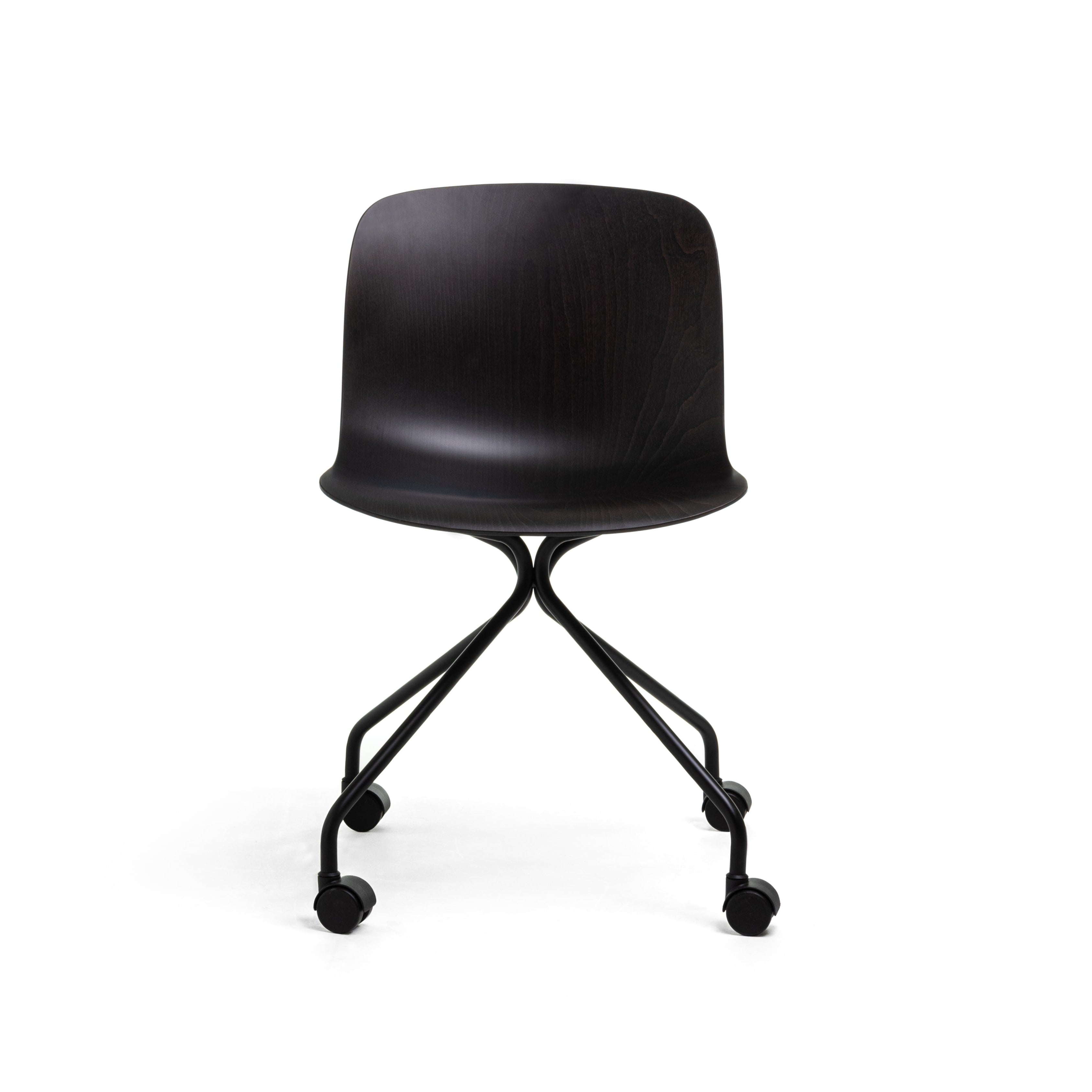 TROY Bürostuhl dunkles Buchenholz