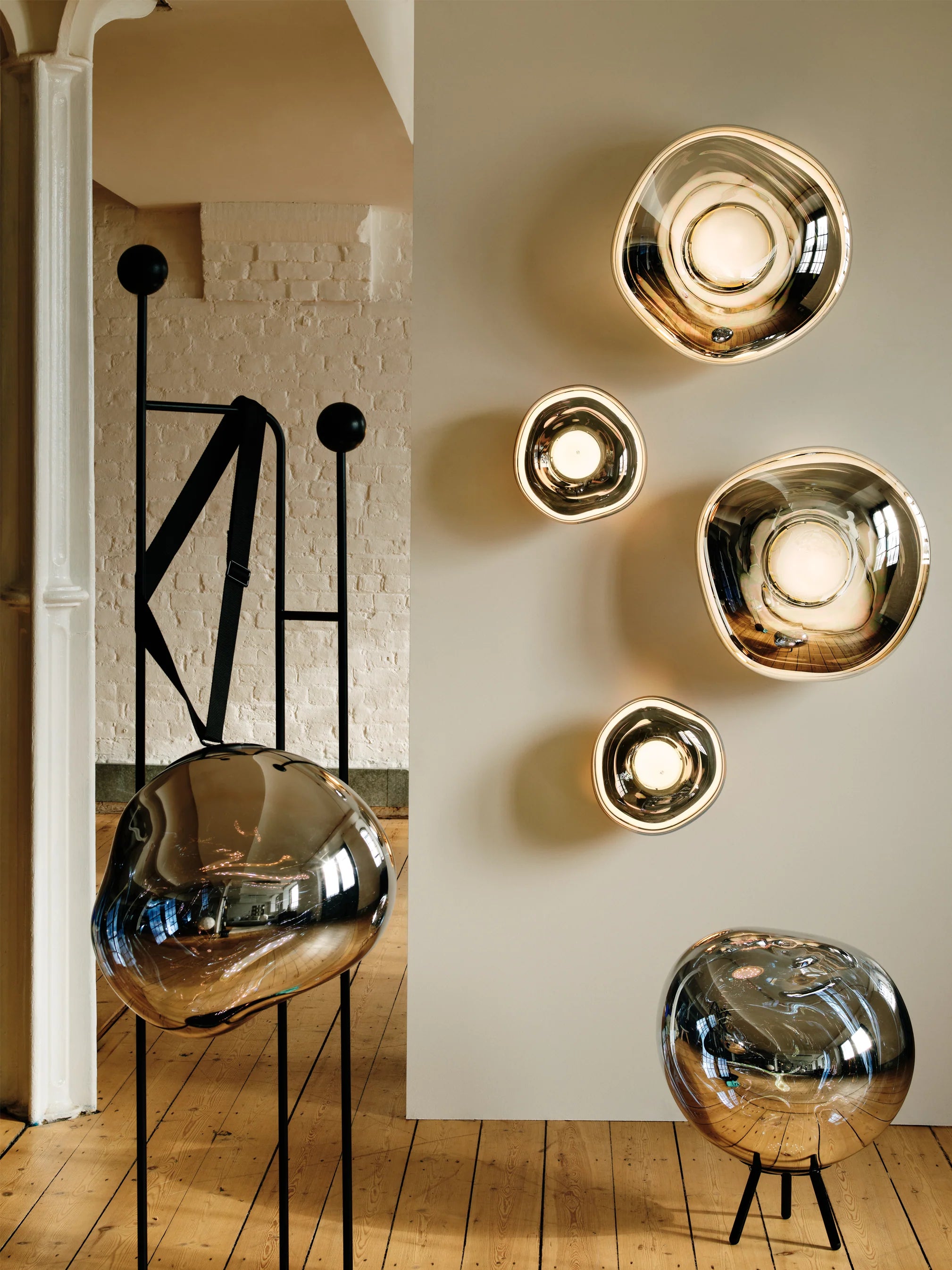 Silver wall lamp