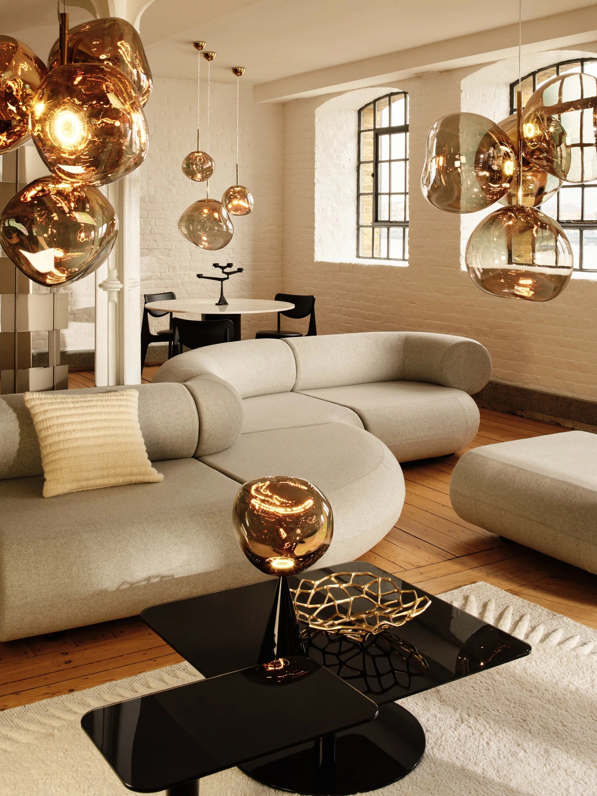 MELT chandelier in brown