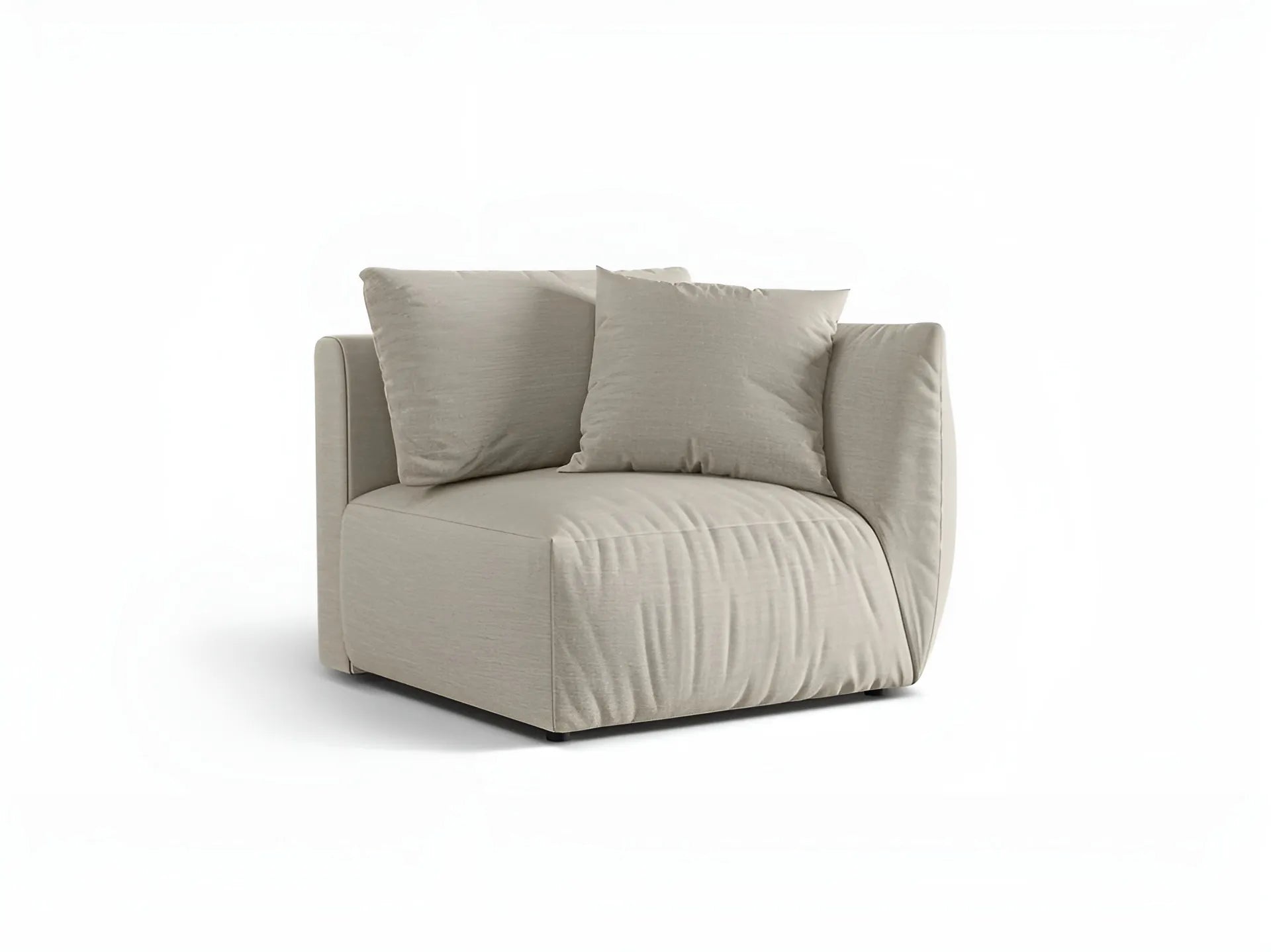 CHRIS Modular Sofa - Right Element Cream Chenille