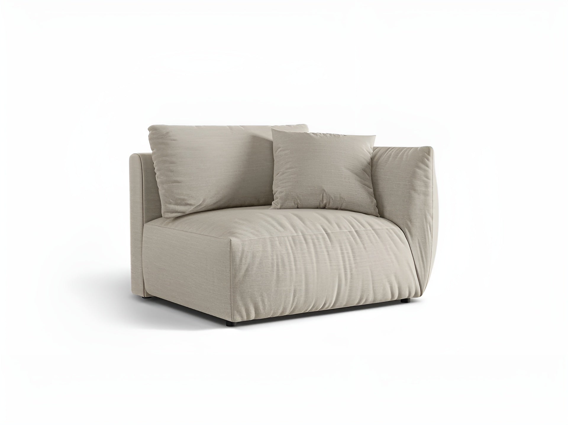 CHRIS modular sofa - wide right-side element cream chenille
