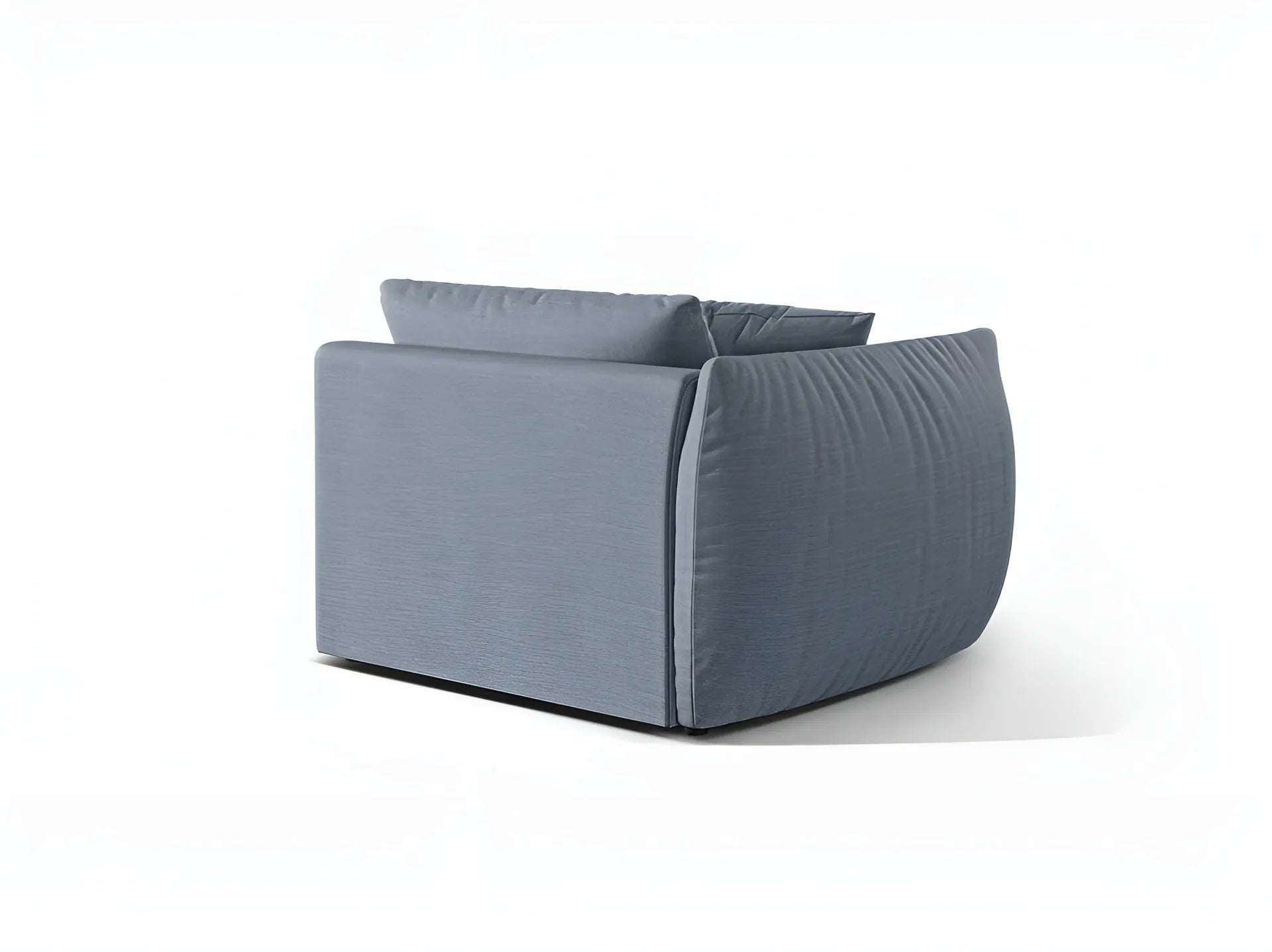 Modulares Sofa CHRIS - breites linkes Element in hellblauem Chenille