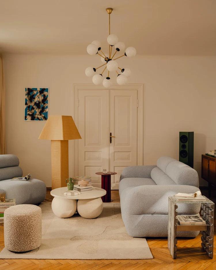 Modulares Sofa NEO - Eckmodul in senfgelbem Chenille