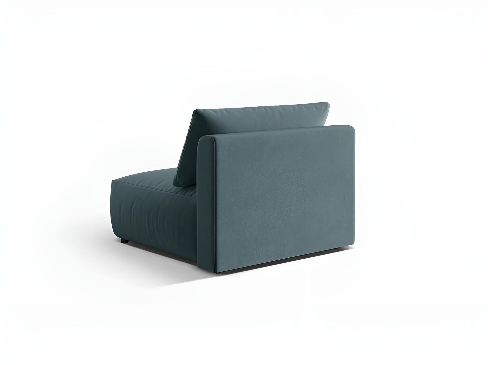 CHRIS Velvet Modular Sofa - Wide Central Element in Light Blue