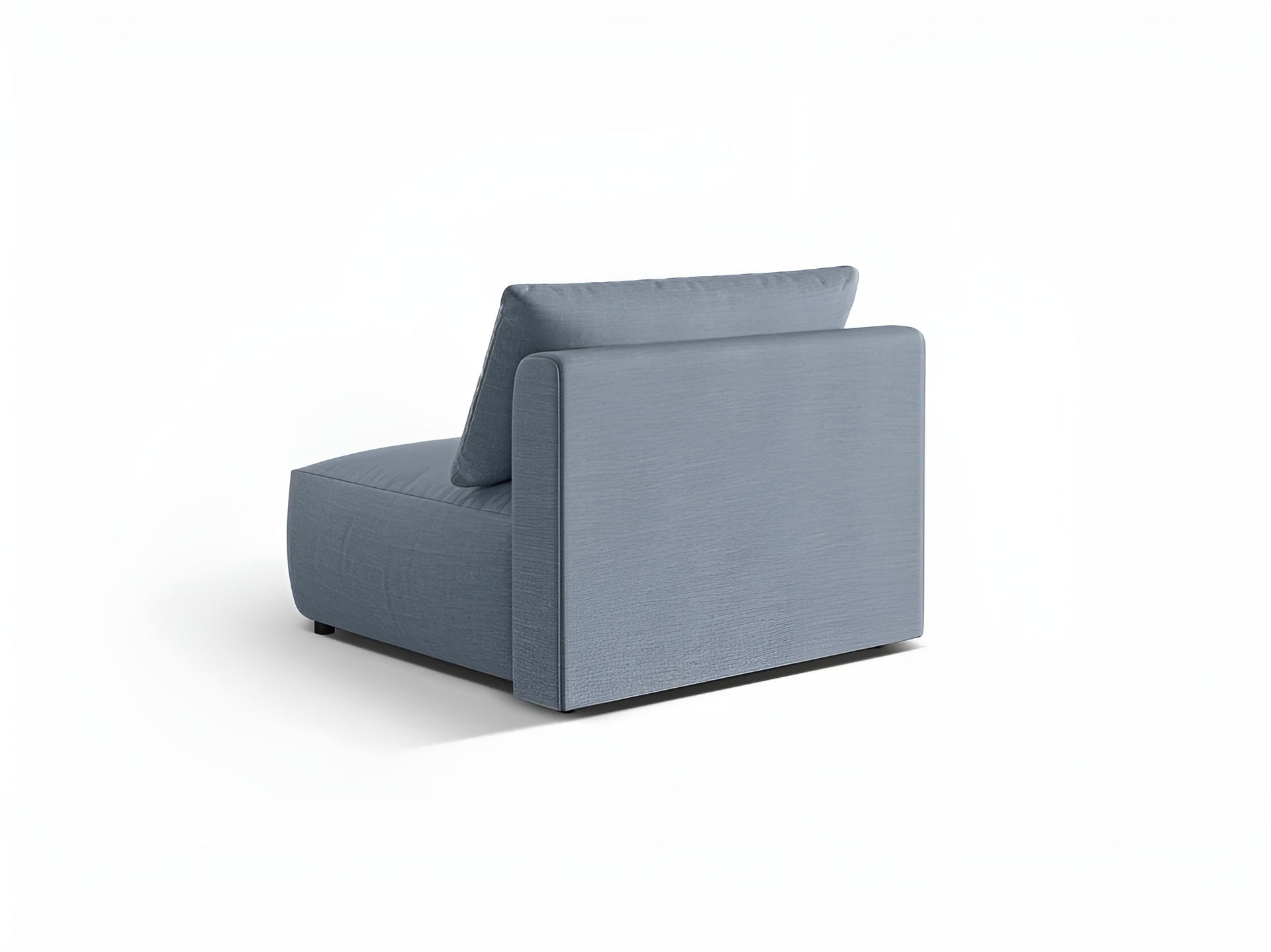 Modulares Sofa CHRIS - breites mittleres Element in hellblauem Chenille