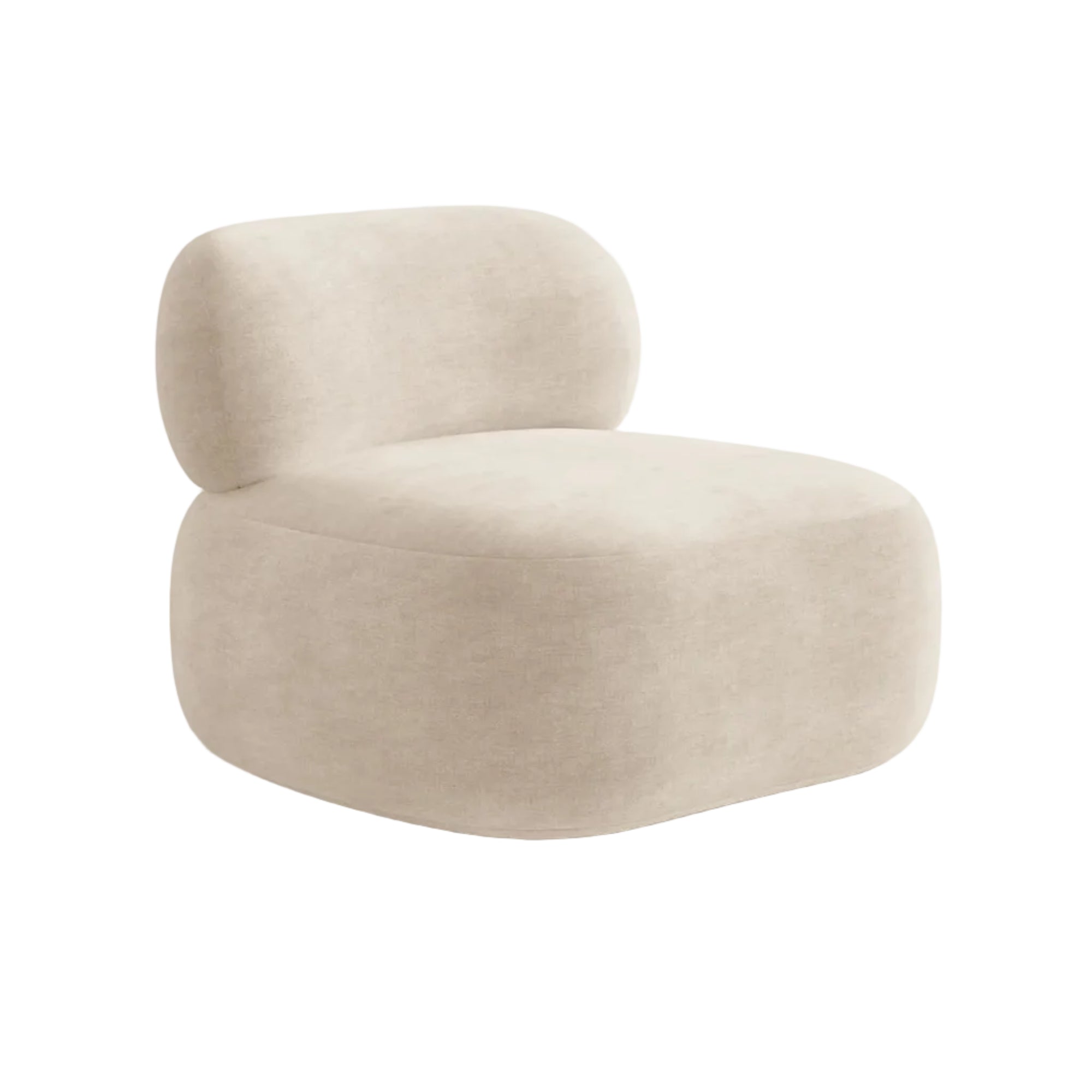Sessel AURA in hellbeigem Chenille