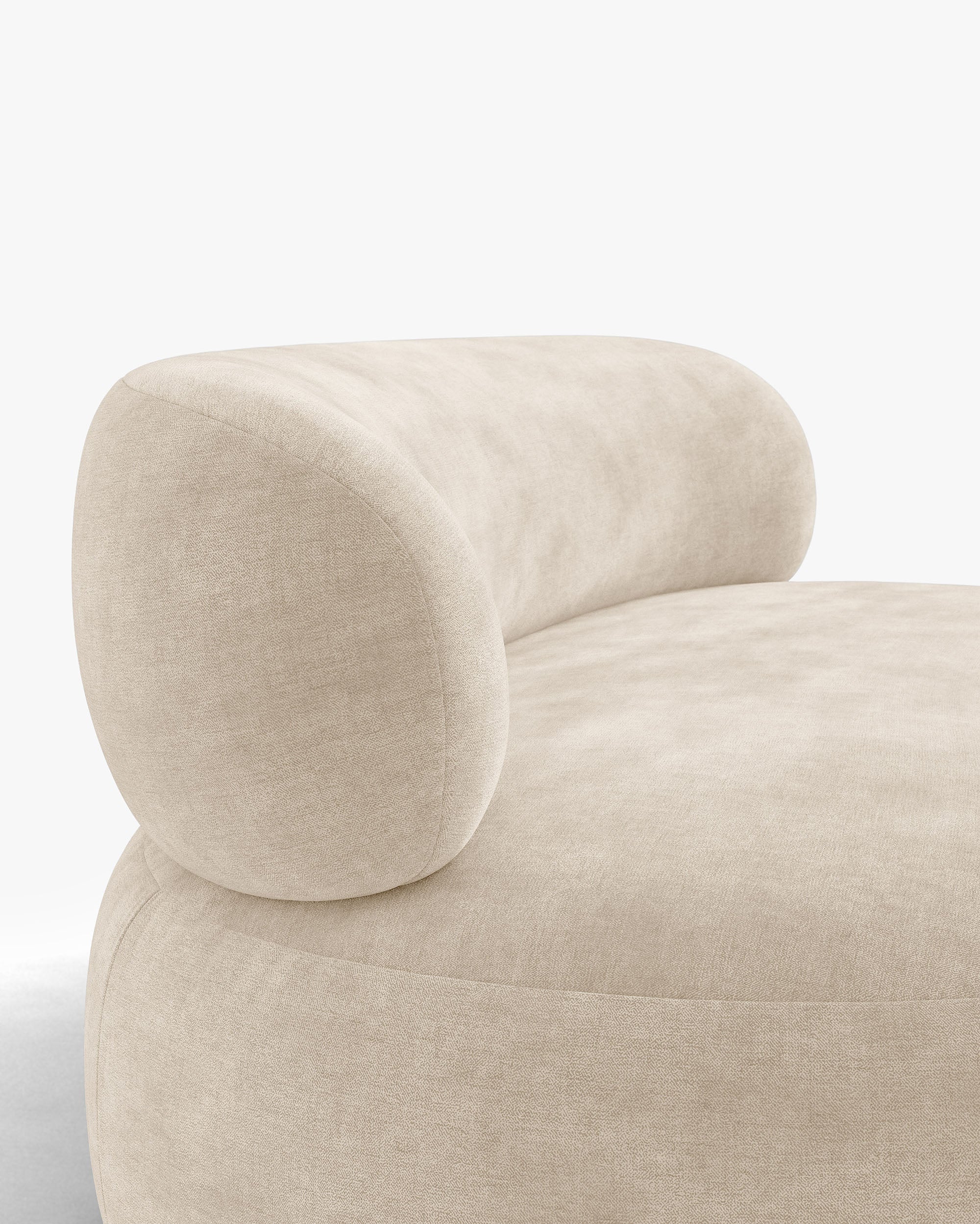 Sessel AURA in hellbeigem Chenille