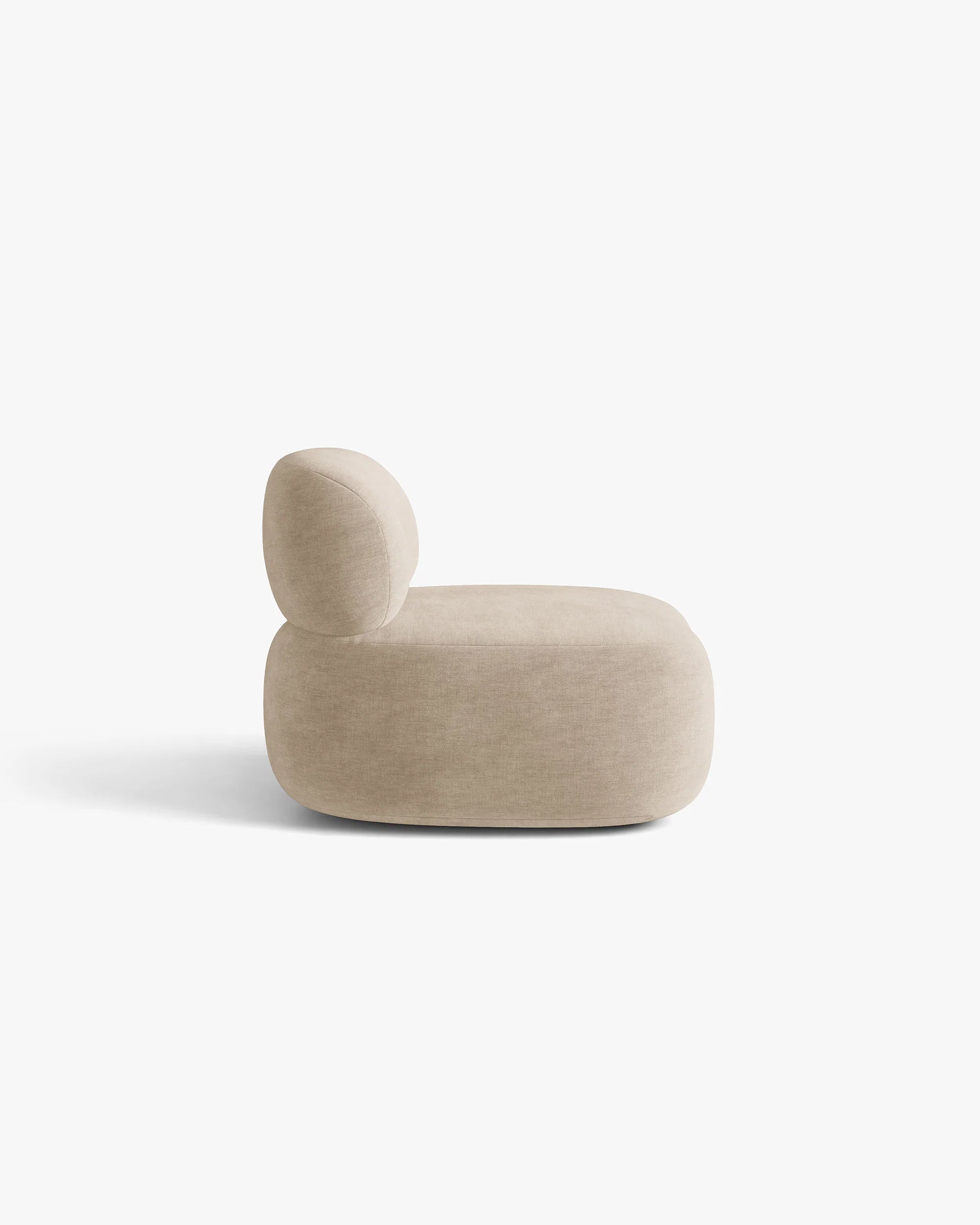 Sessel AURA in beigem Chenille