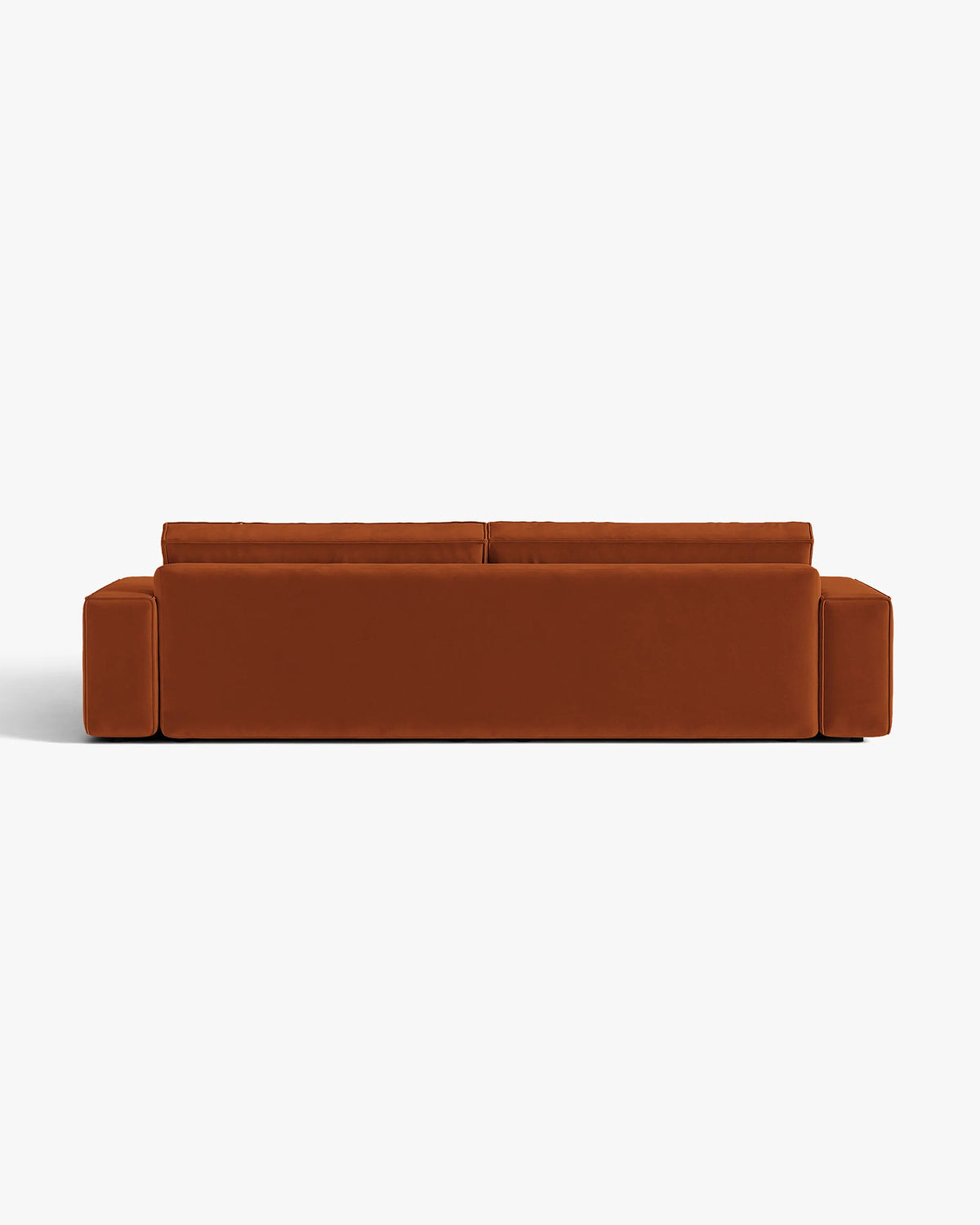 Sofa aus Samt für 3 Personen mit Schlaf-Funktion JODIE ziegelrot