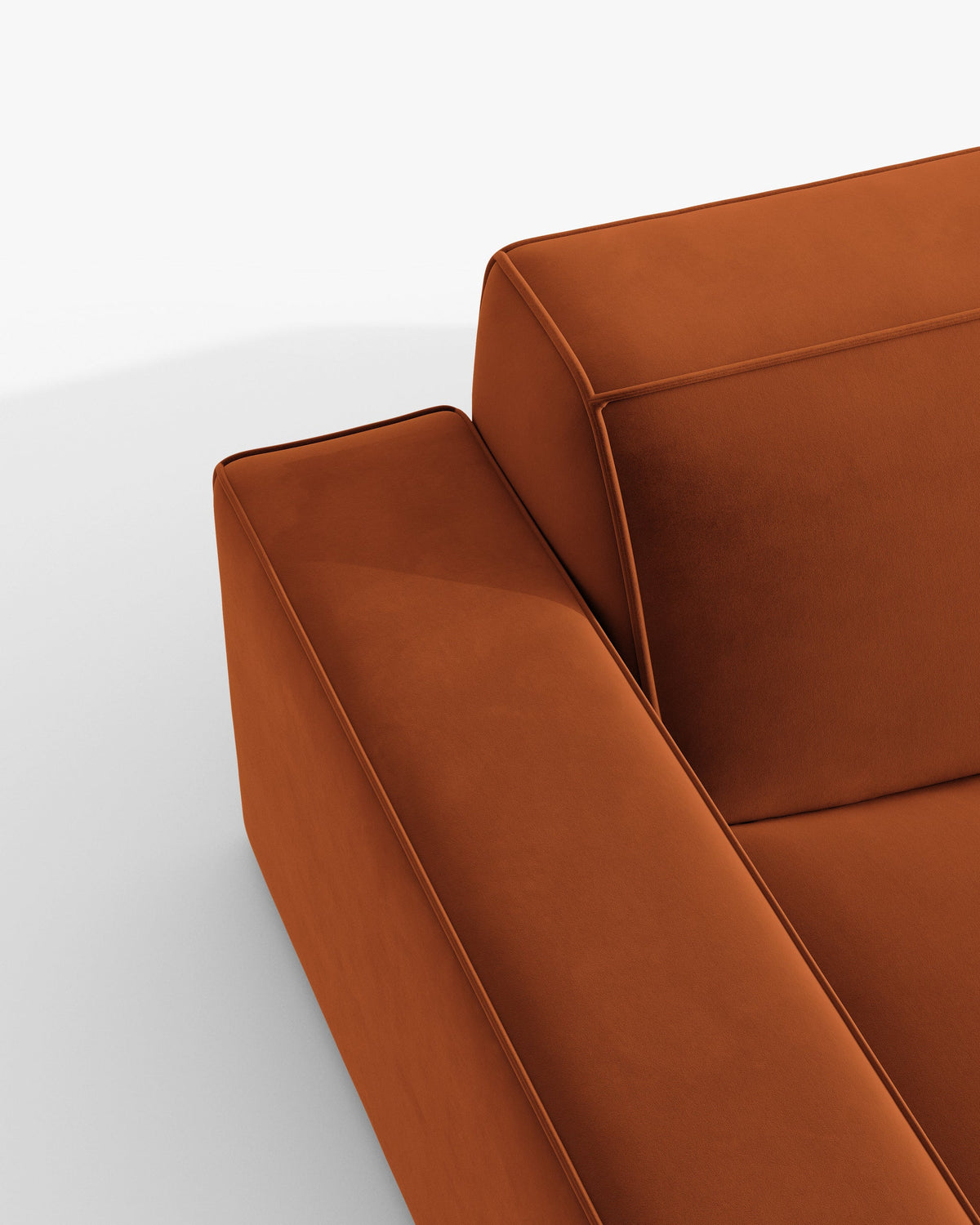 Sofa aus Samt für 3 Personen mit Schlaf-Funktion JODIE ziegelrot