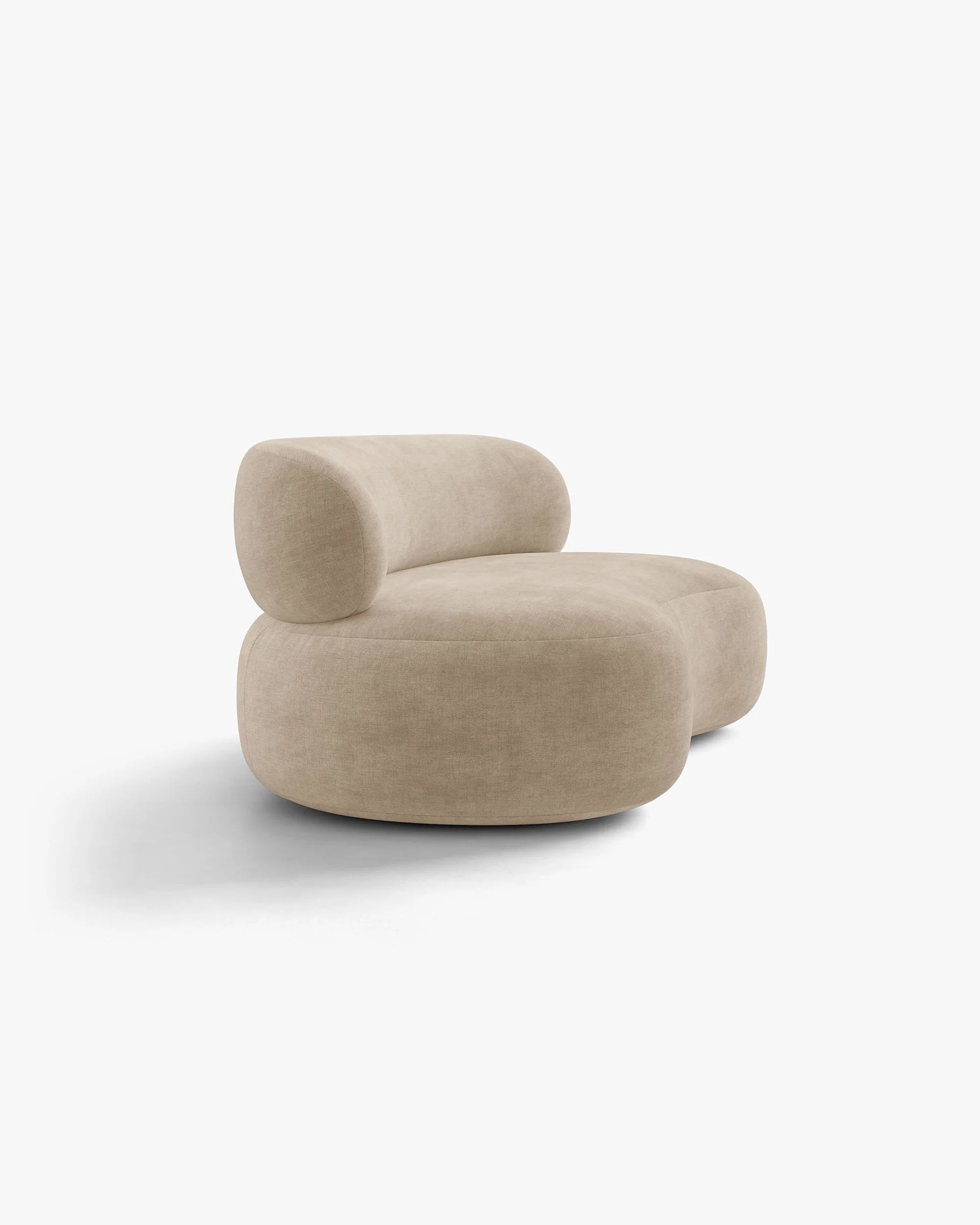 Sofa für 3 Personen AURA in beigem Chenille