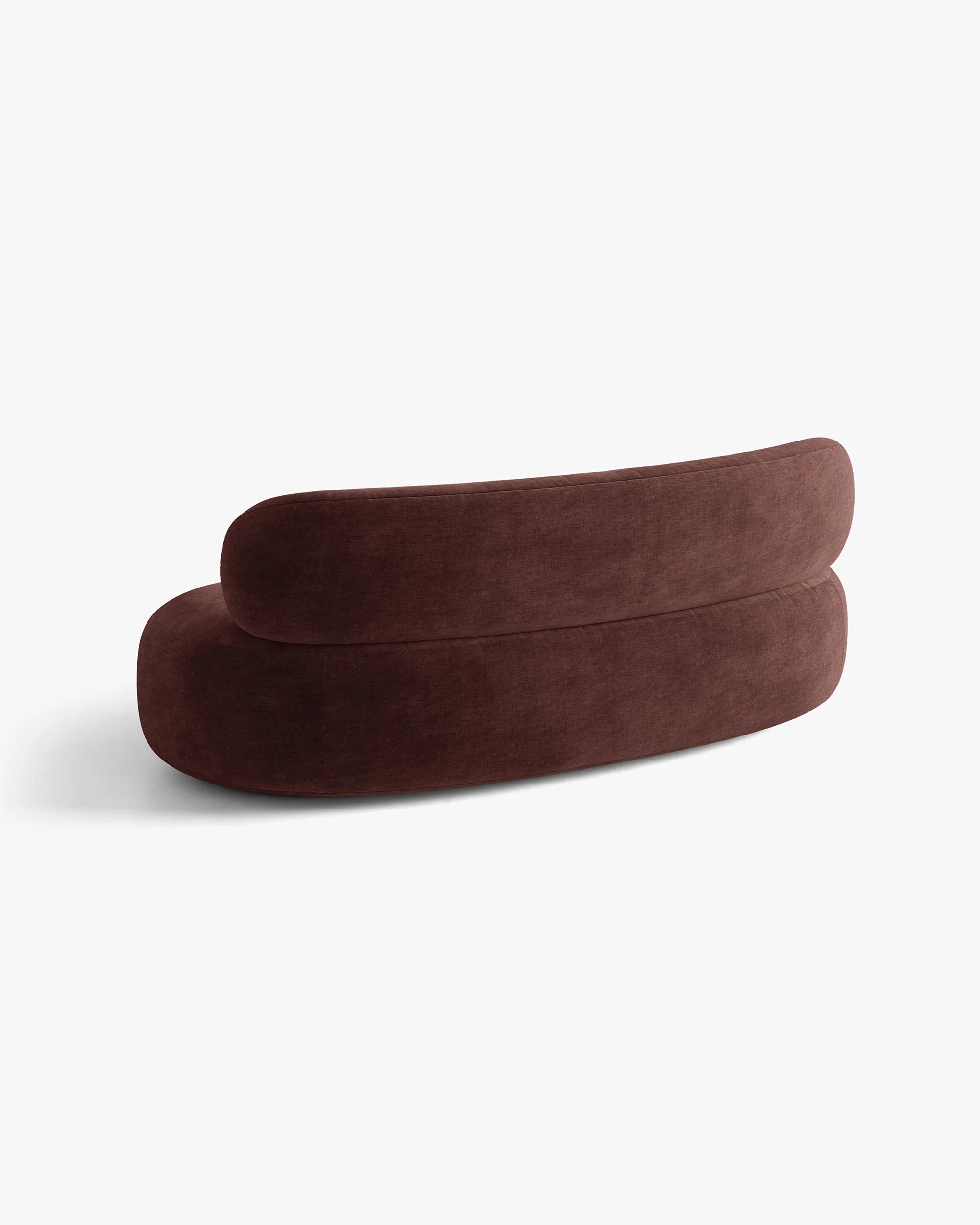 Sofa für 3 Personen AURA in kirschrotem Chenille
