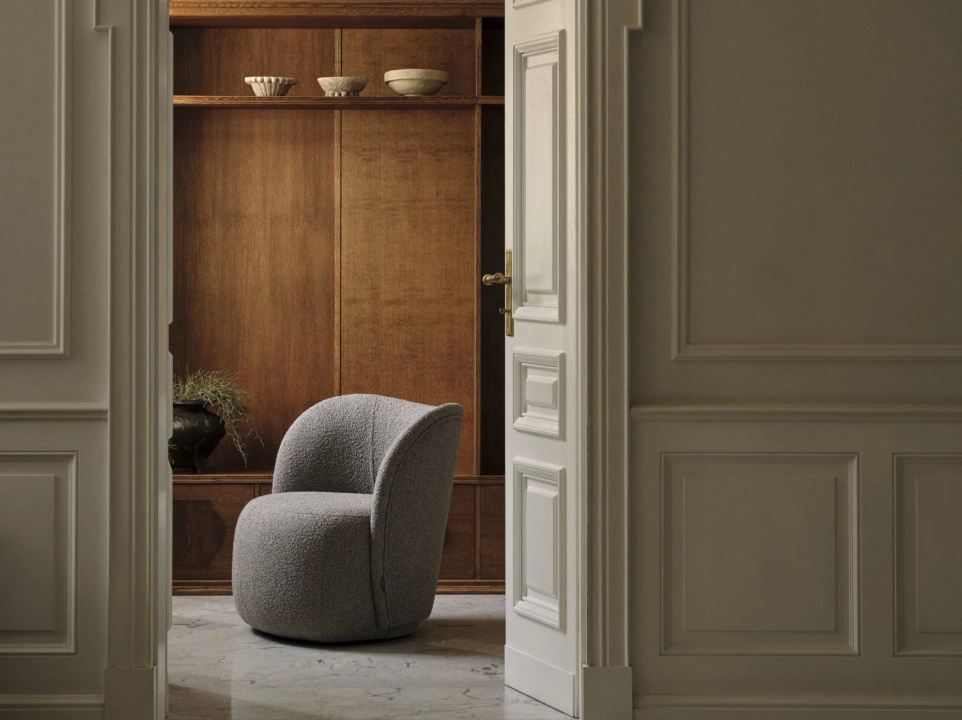 Saamit boucle chair gray