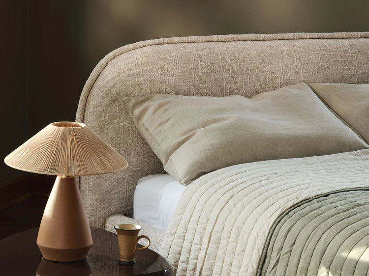 MURADA Bed Blue Mélange Chenille