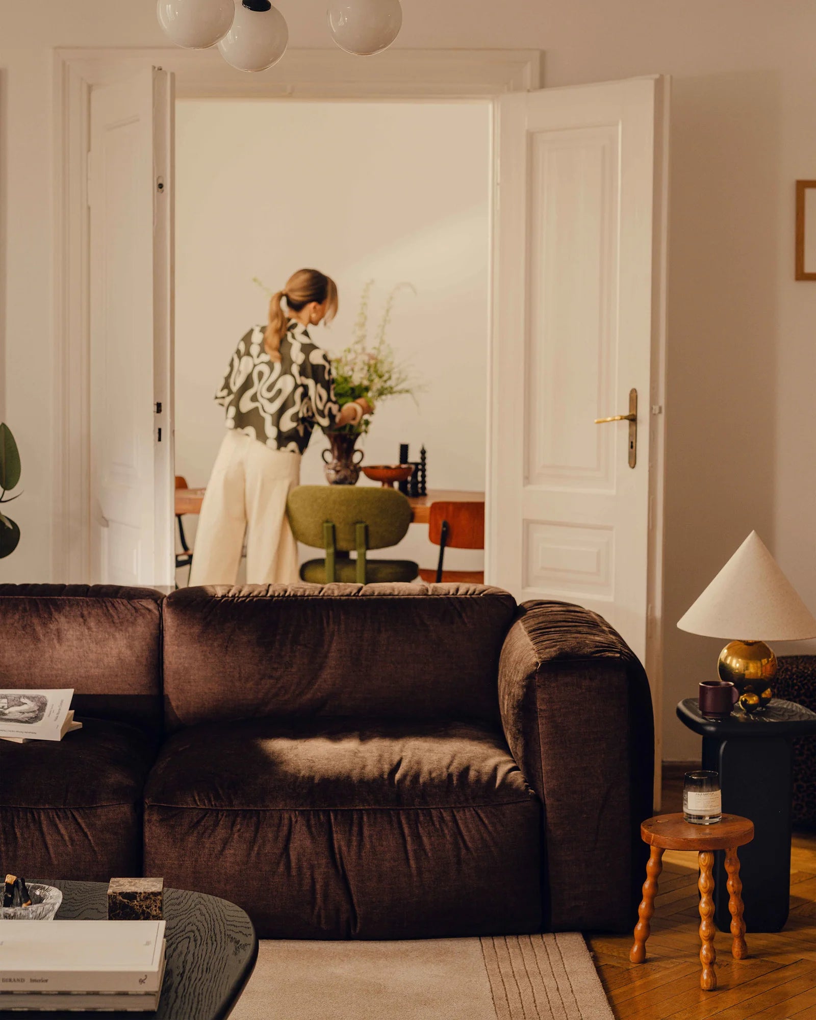 Ecksofa links mit Schlaffunktion MARTINA hellbeige