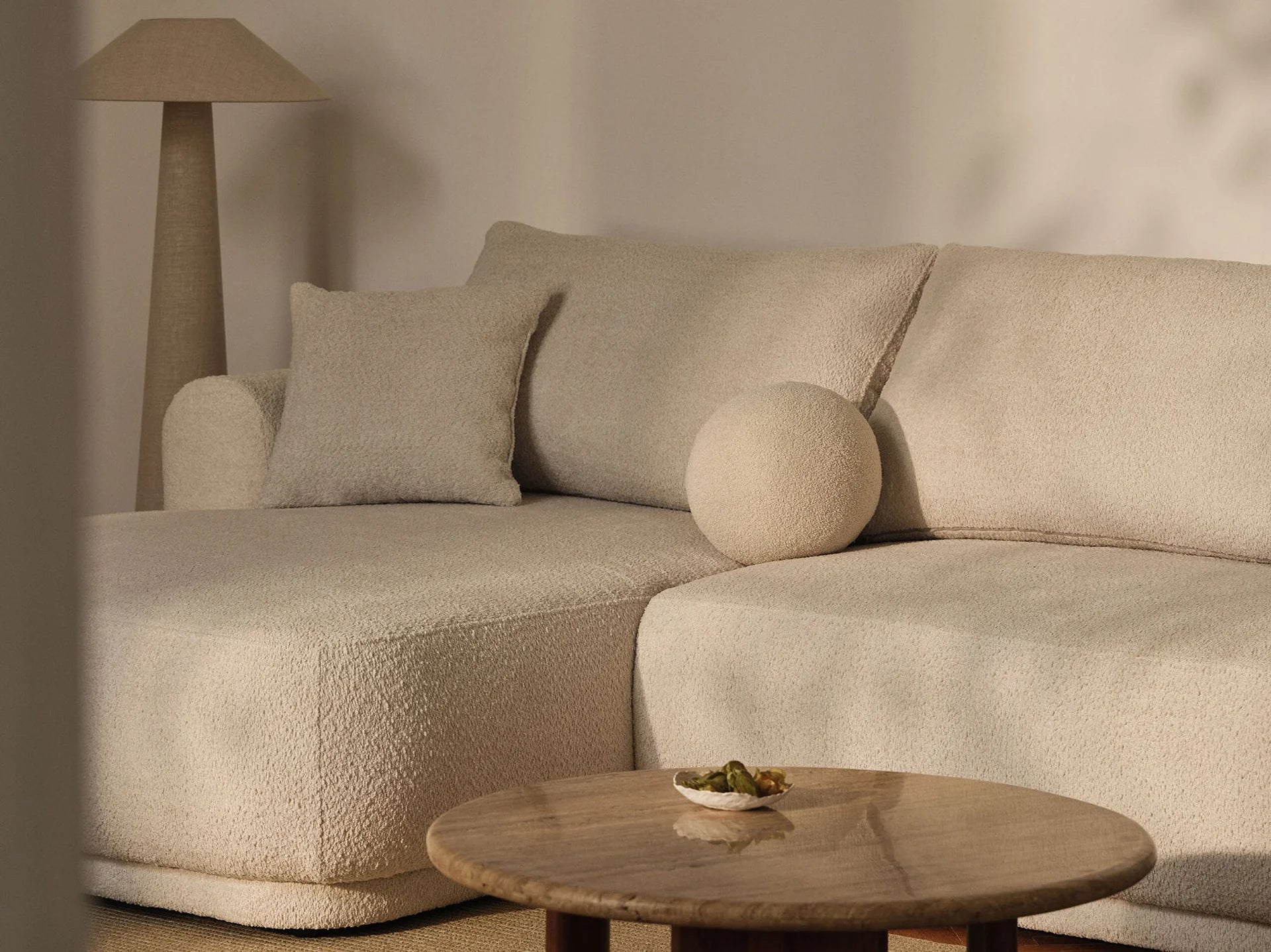 Sofa with sleeping function Ella Jasnoszary