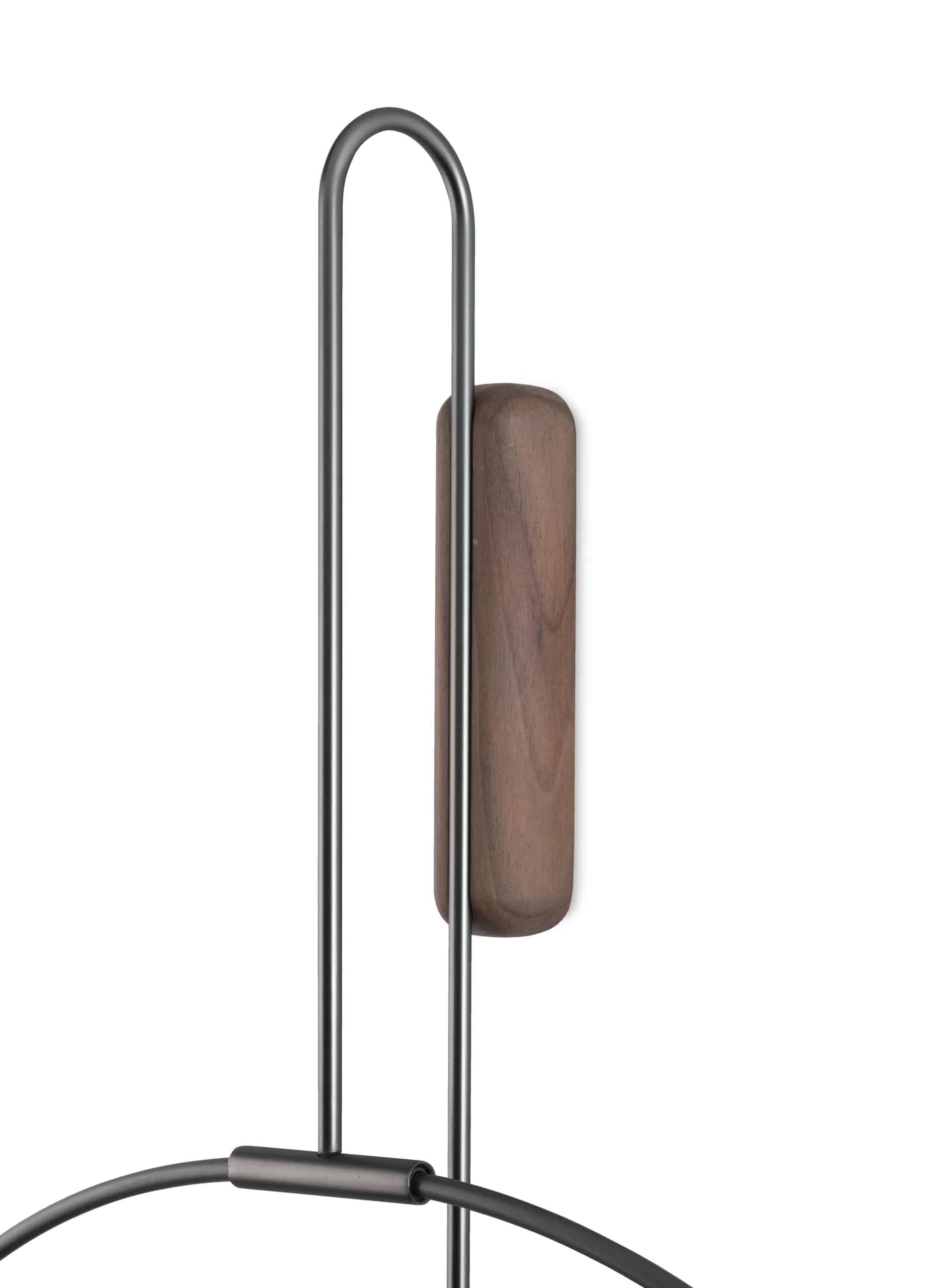 Wall Clock MICRO DARO Walnut Wood with Graphite