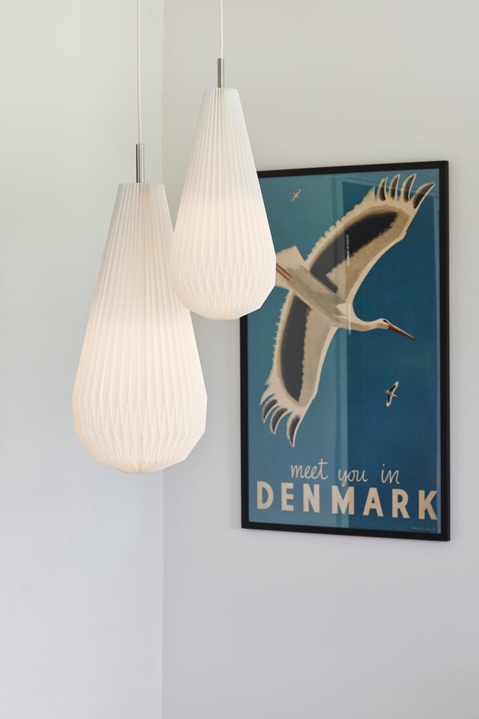 Hanging Lamp MODEL 181 COMET white with silver
