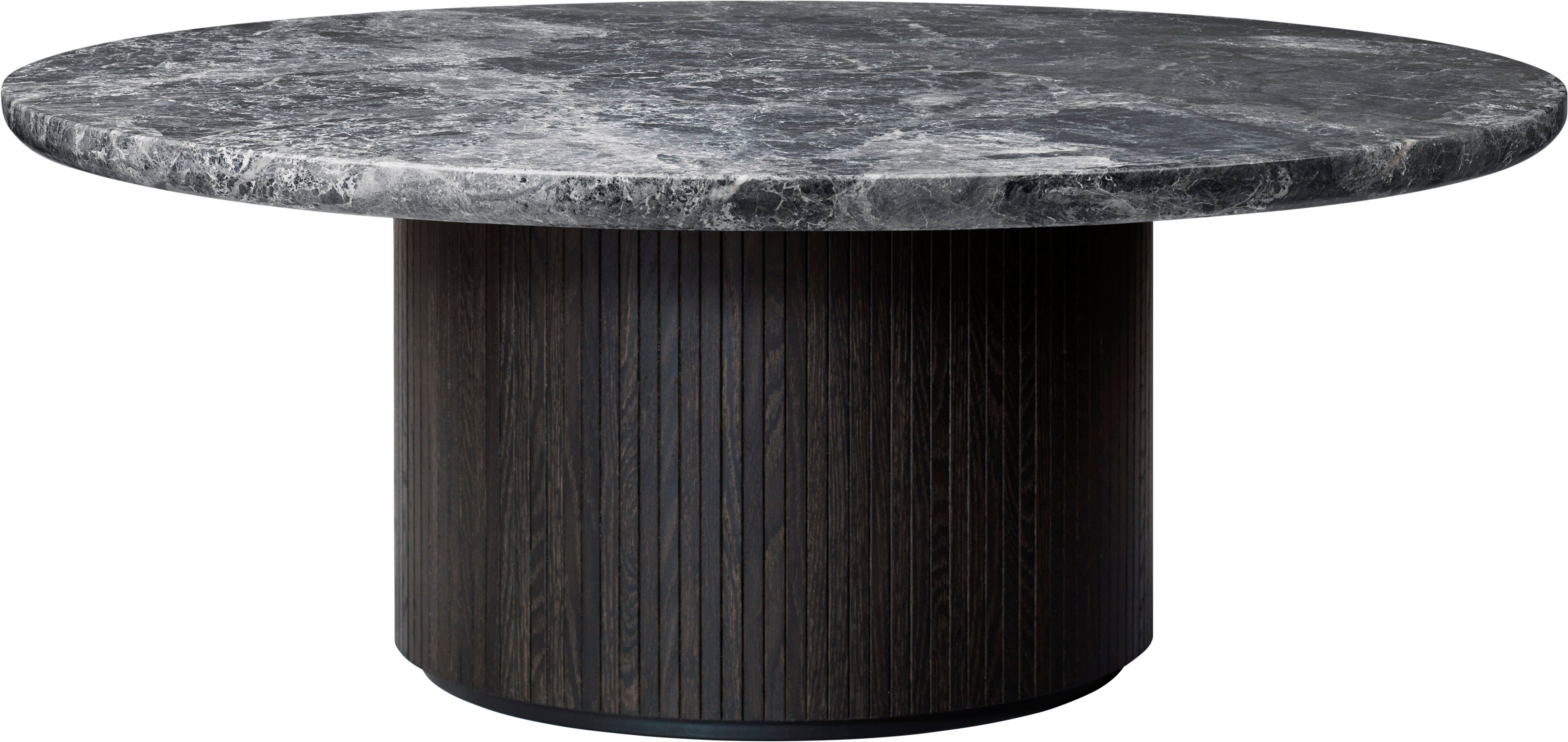 MOON coffee table black oak veneer and marble