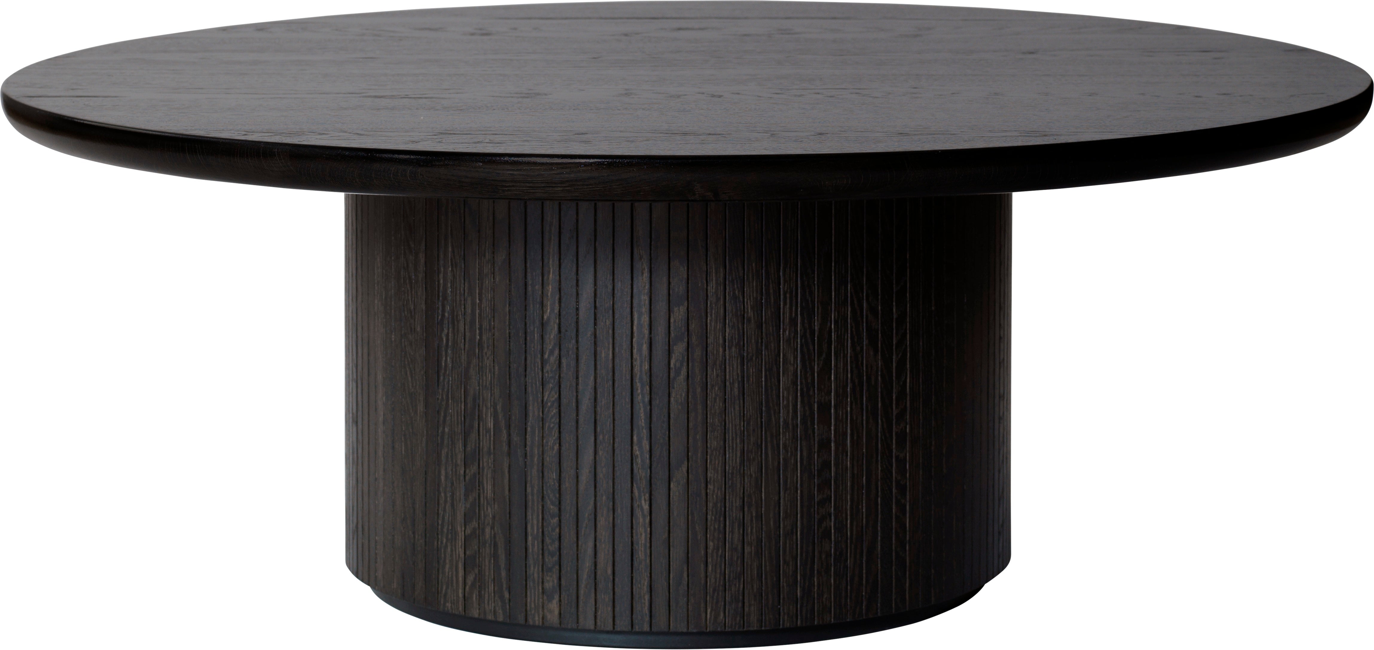 MOON black coffee table oak veneer