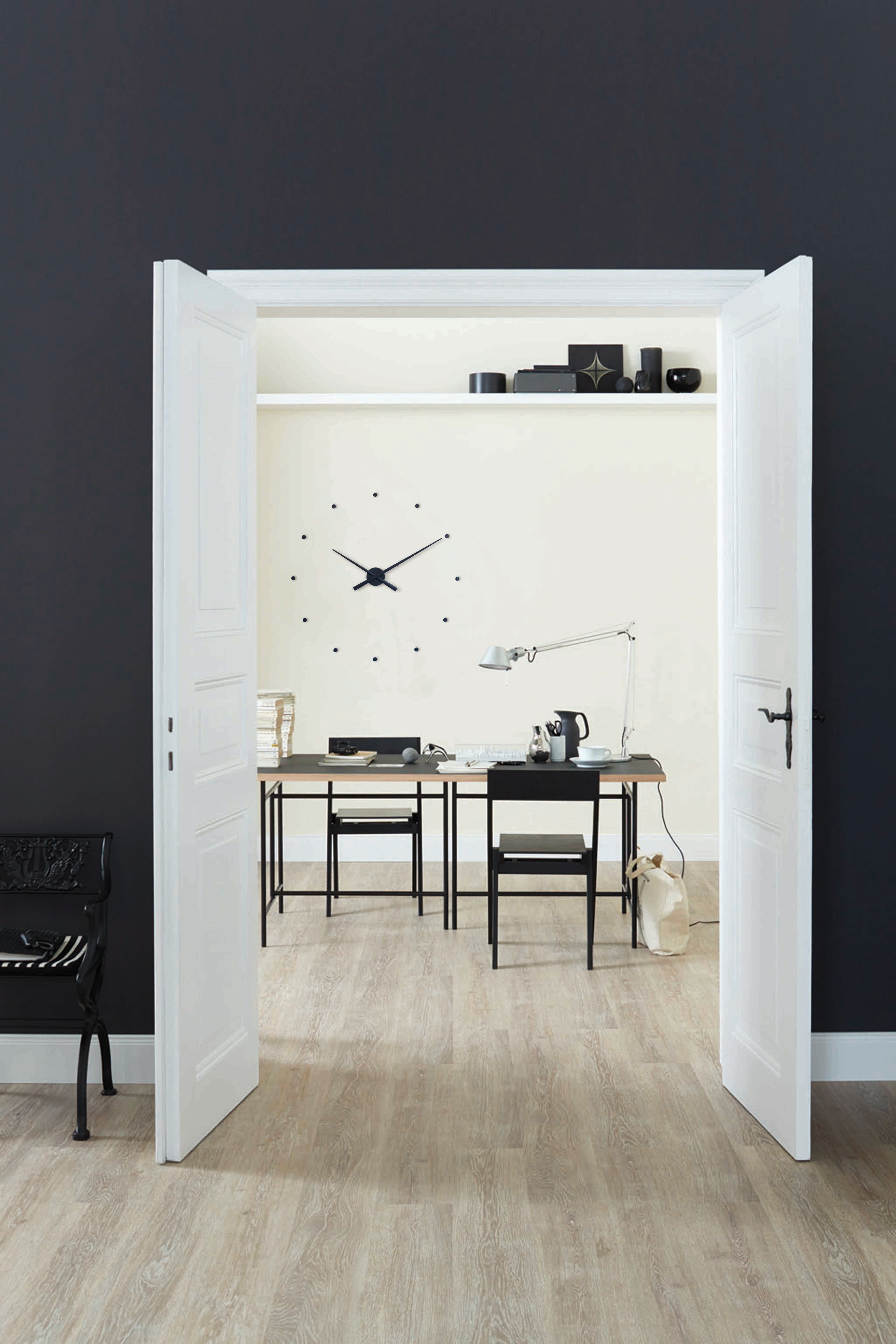 Black wall clock OJ