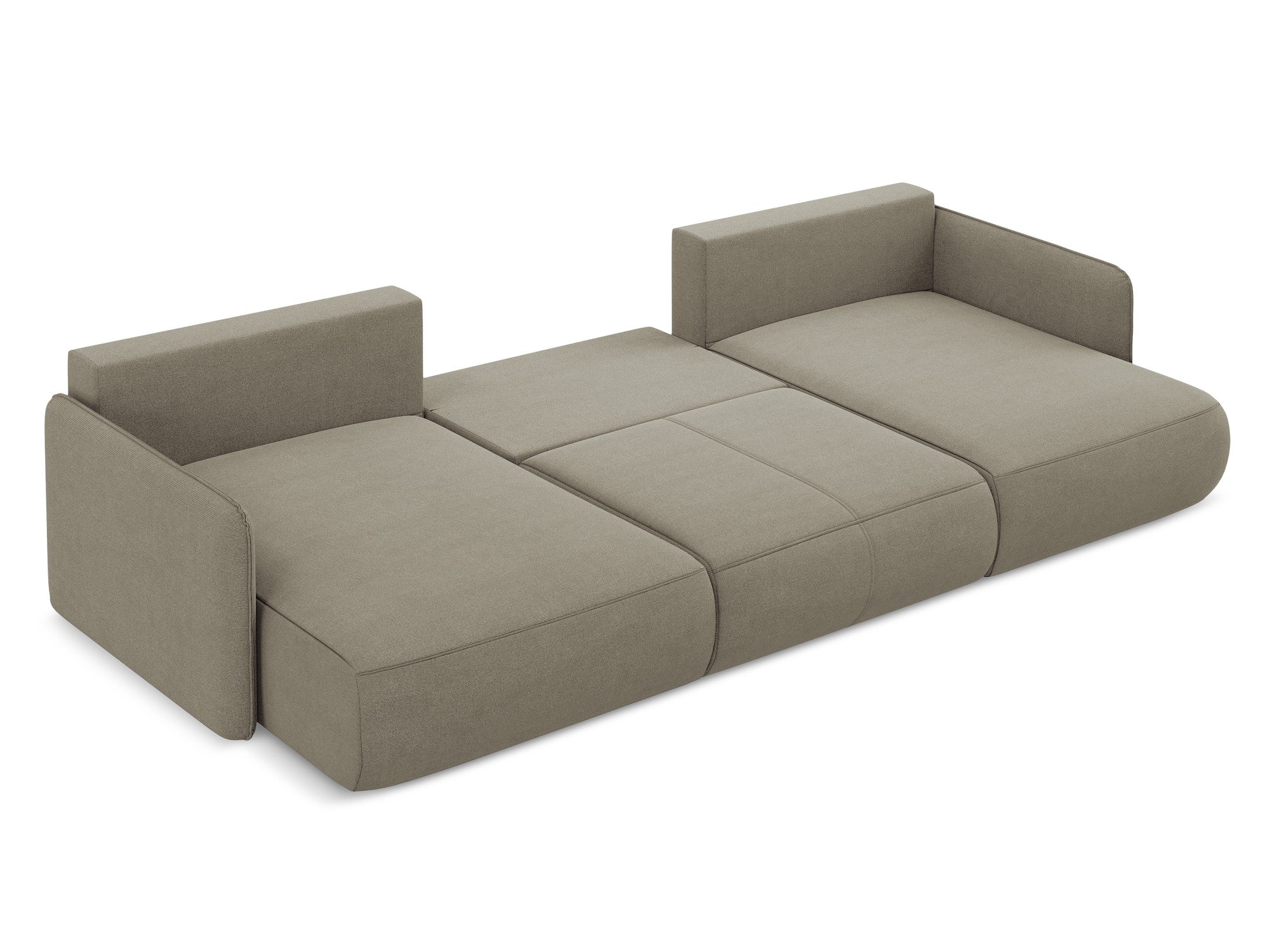 Panoramic Corner Sofa with Sleeping Function NANEA Dark Beige