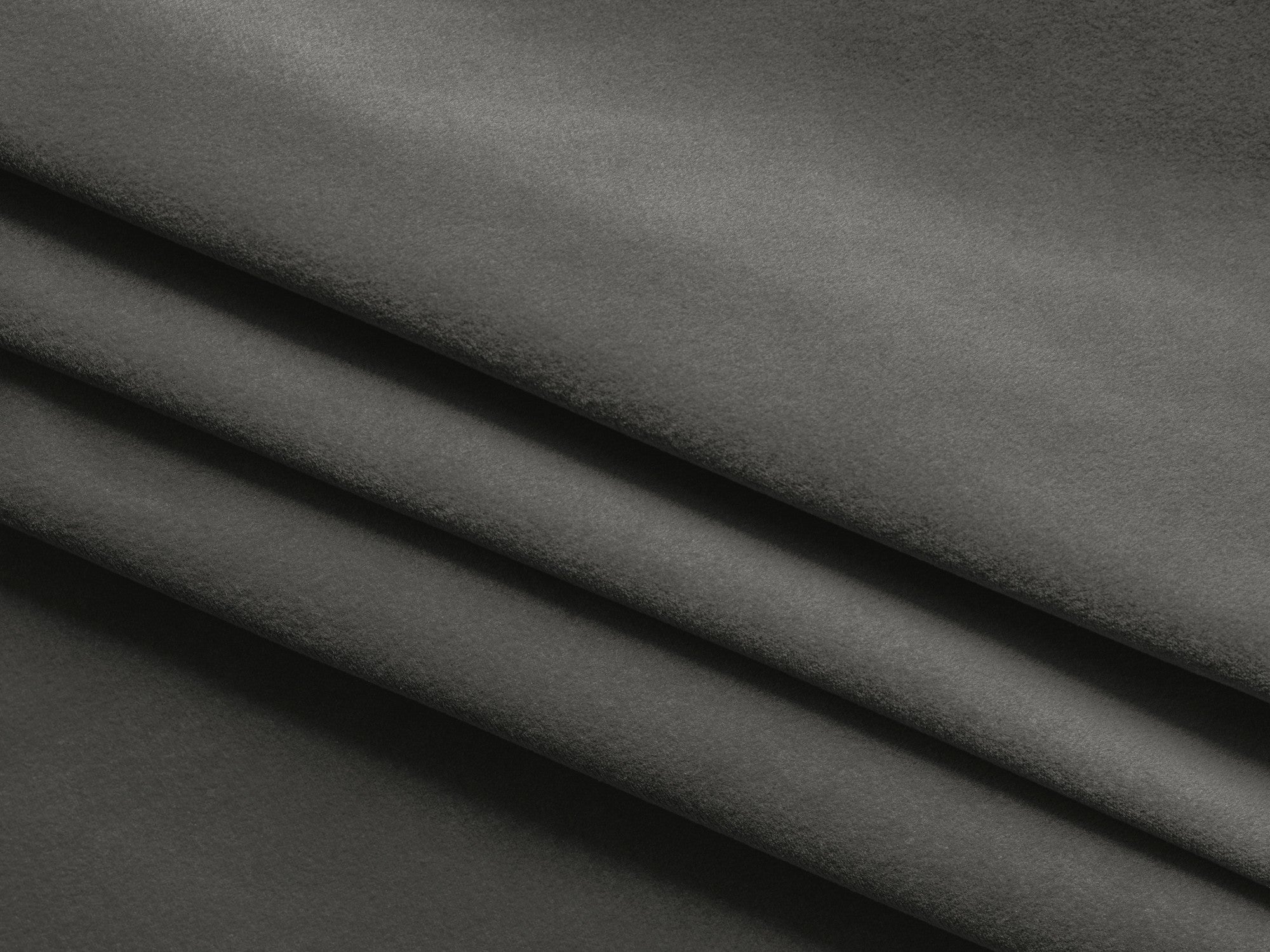 Panoramischer Samt-Ecksofa mit Schlaf-Funktion NANEA stahlgrau