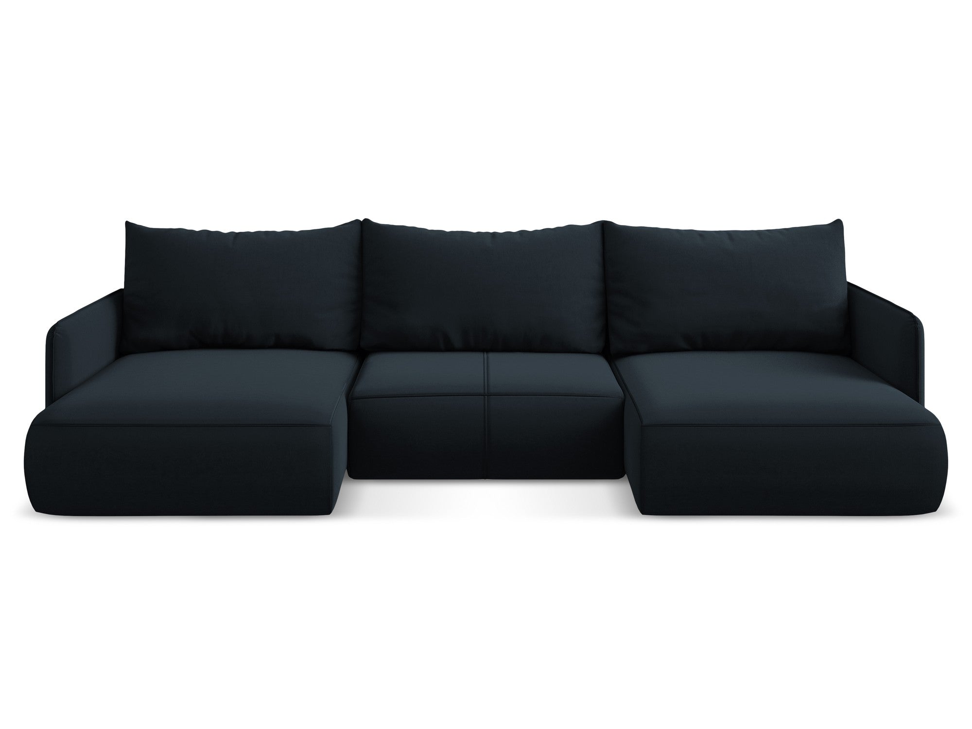 Panoramic Velvet Corner Sofa with Sleeping Function NANEA Royal Blue