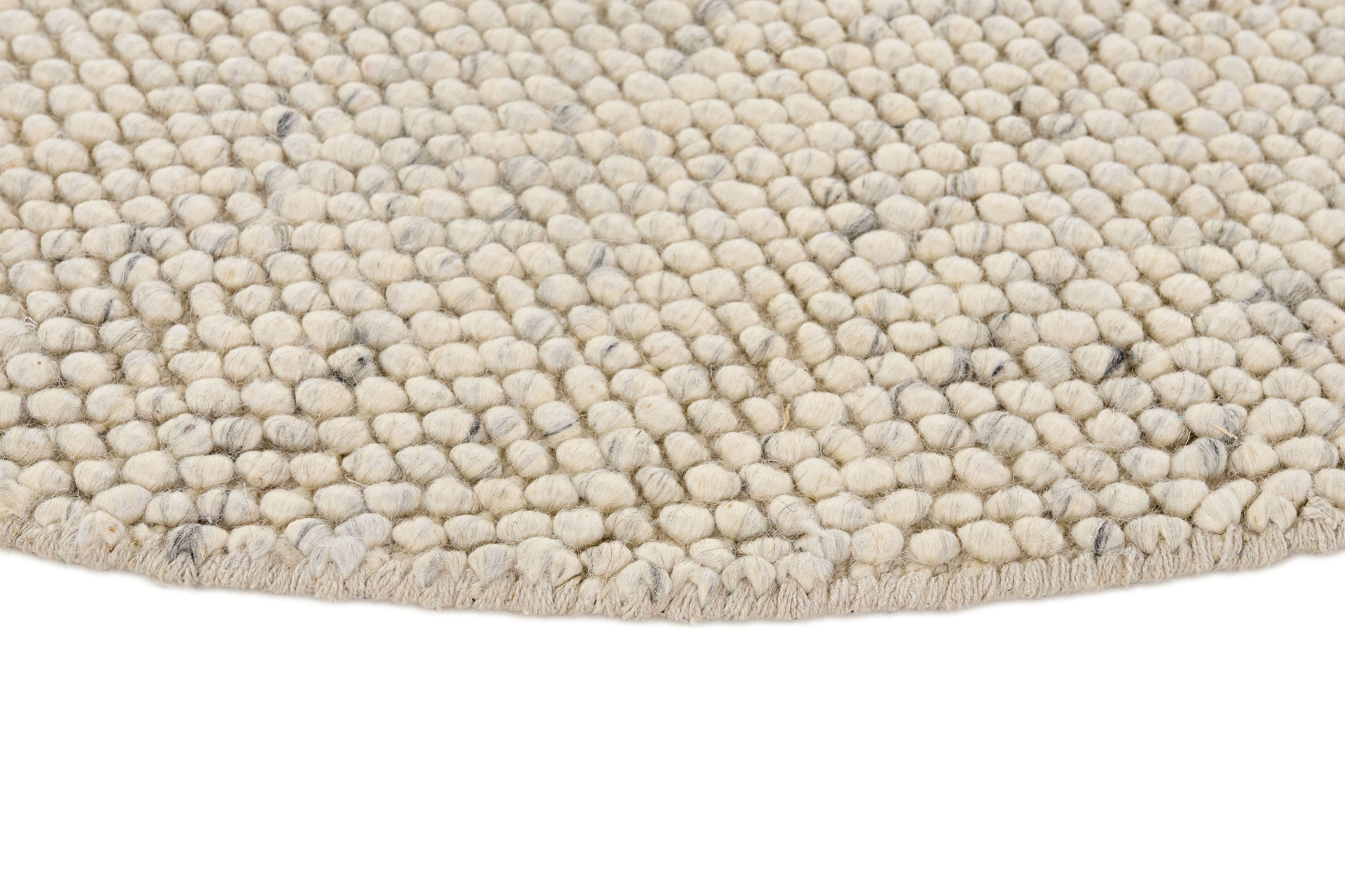 Rundteppich BUBBLES grau-beige