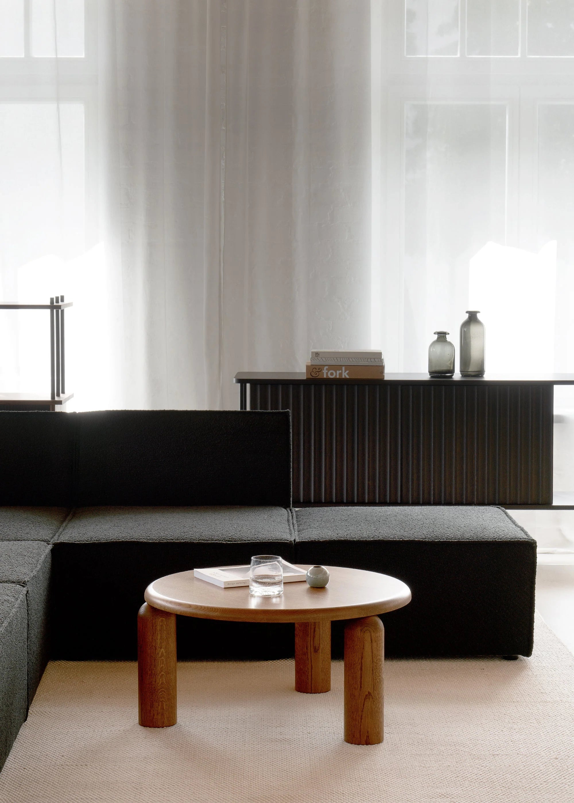 NEO Coffee Table Burgundy Ash Wood