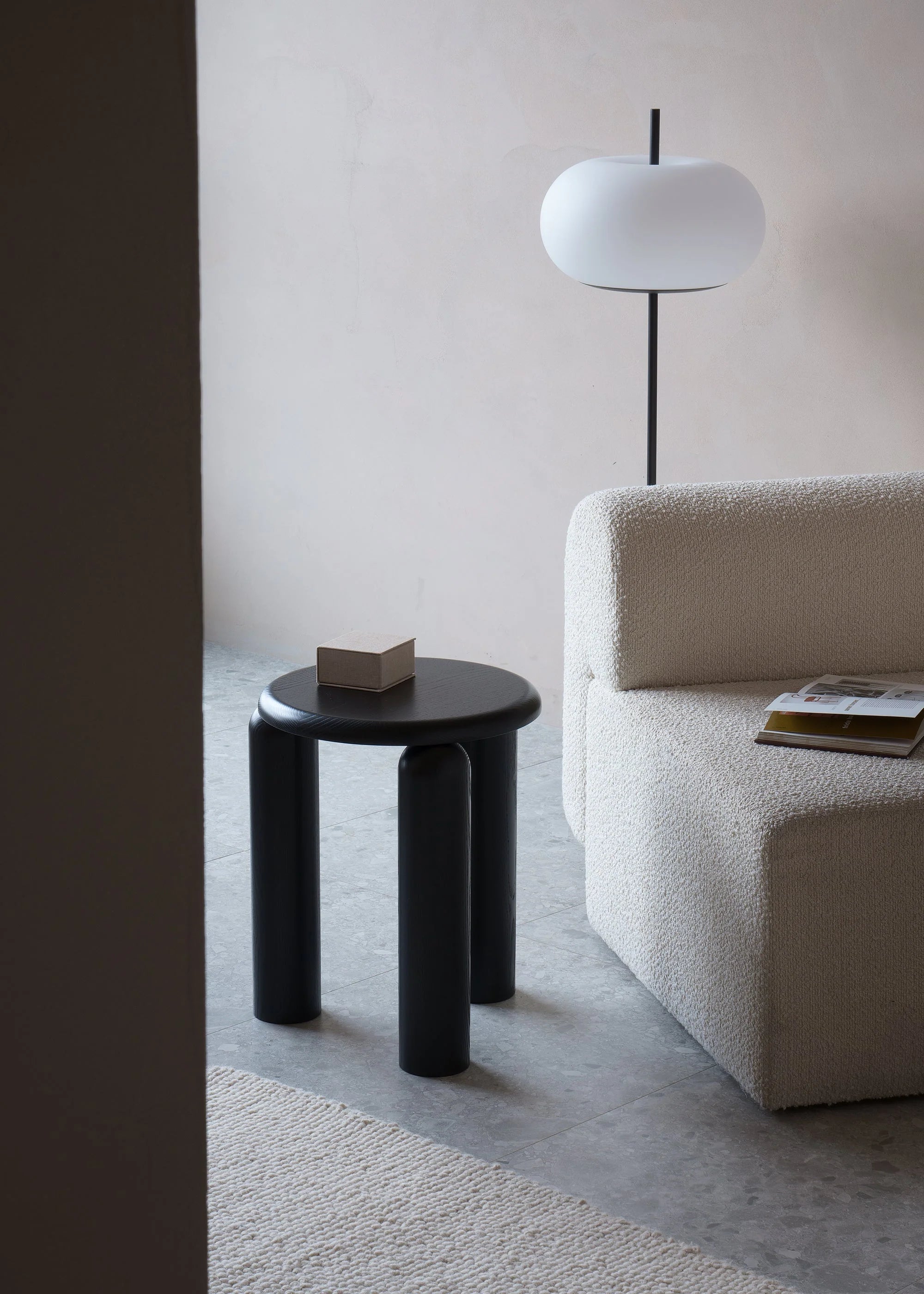 NEO Side Table Cobalt Ash Wood