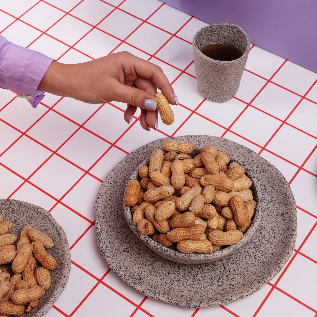 Essgeschirr NEWLITHIC graue Porzellan