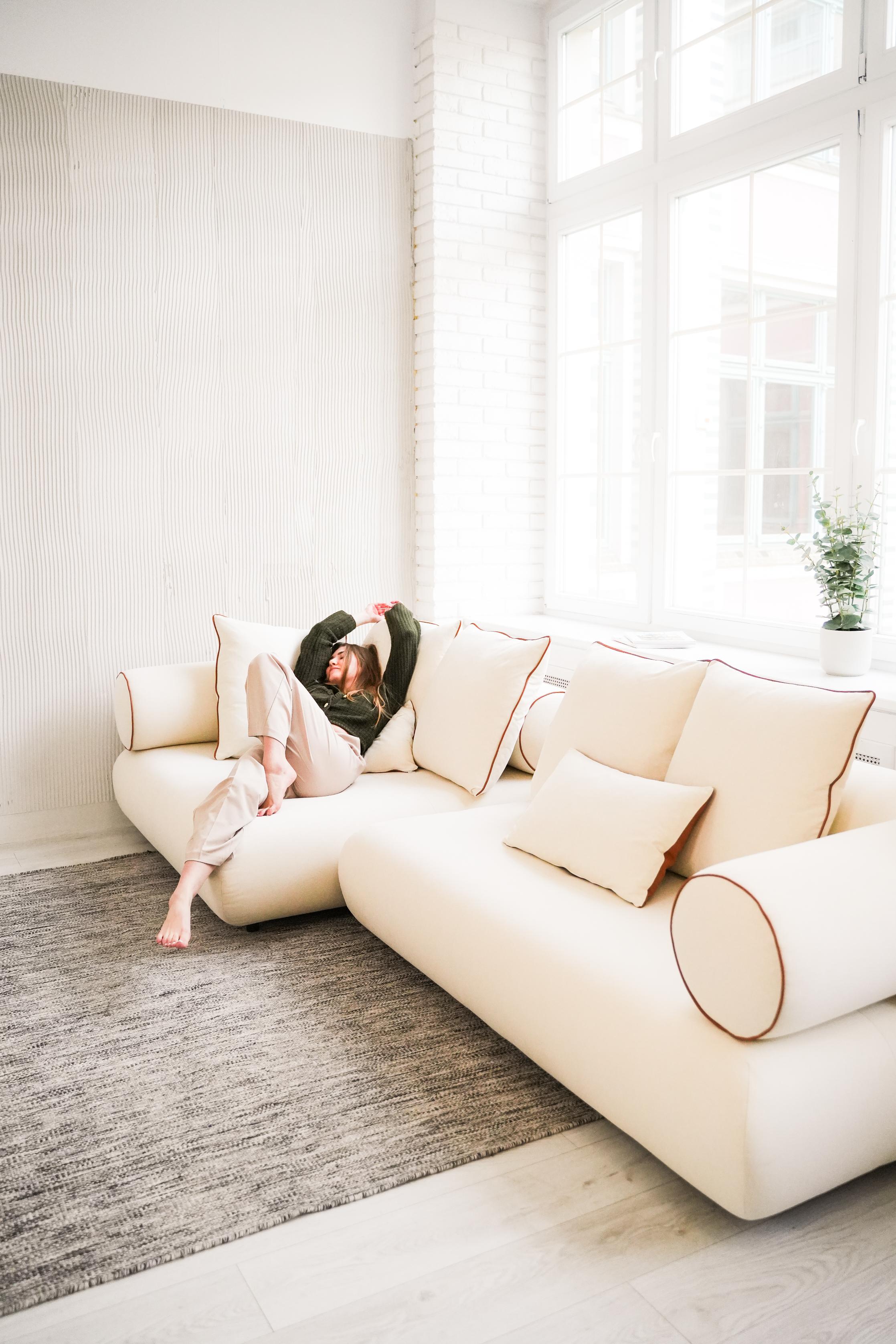 Rechtes modulares Ecksofa CASABLANCA personalisiert