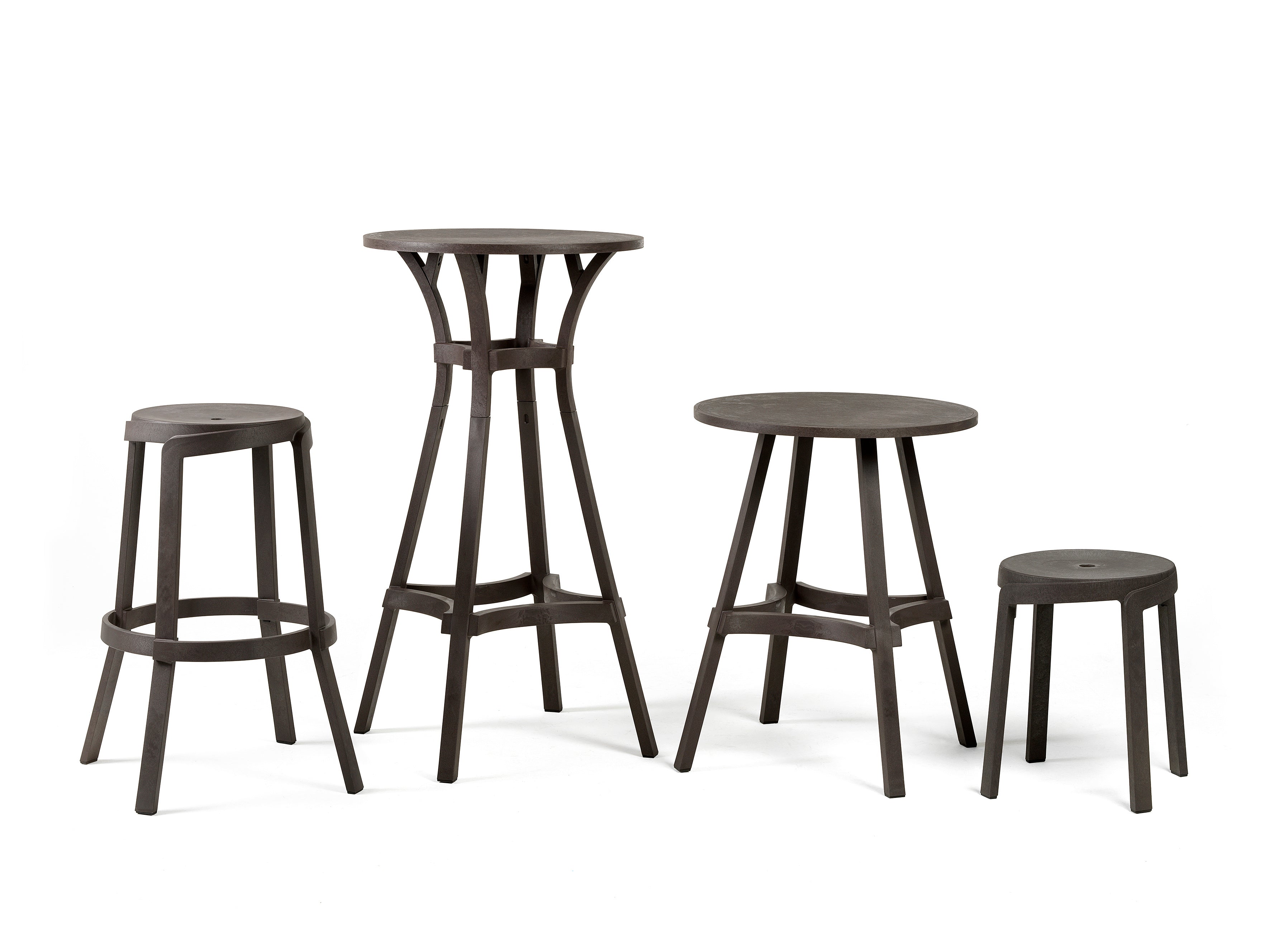 Round Outdoor Table COMBO Chalk