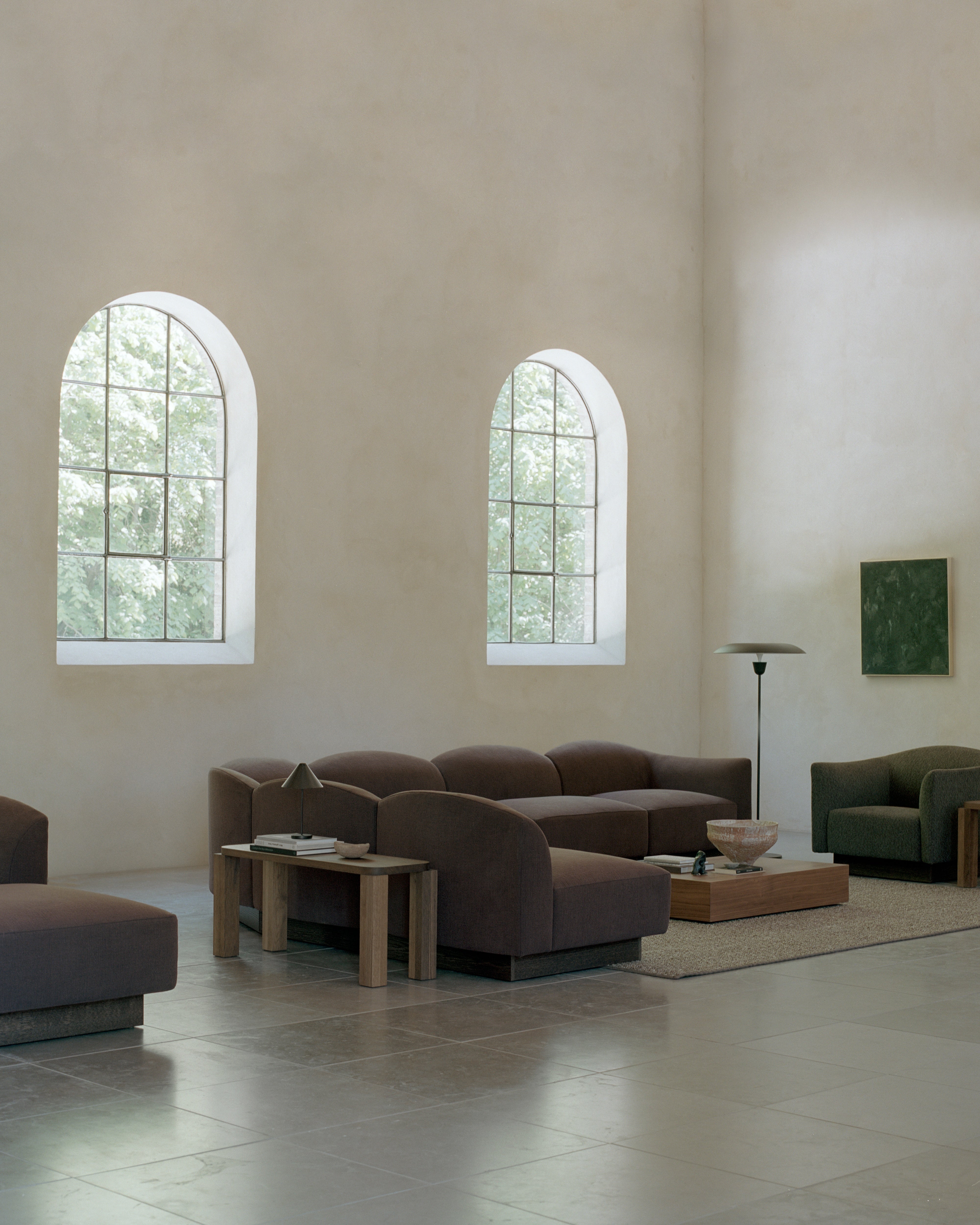 Modularer halbkreisförmiger linker SHORE Ecksofa, personalisierbar