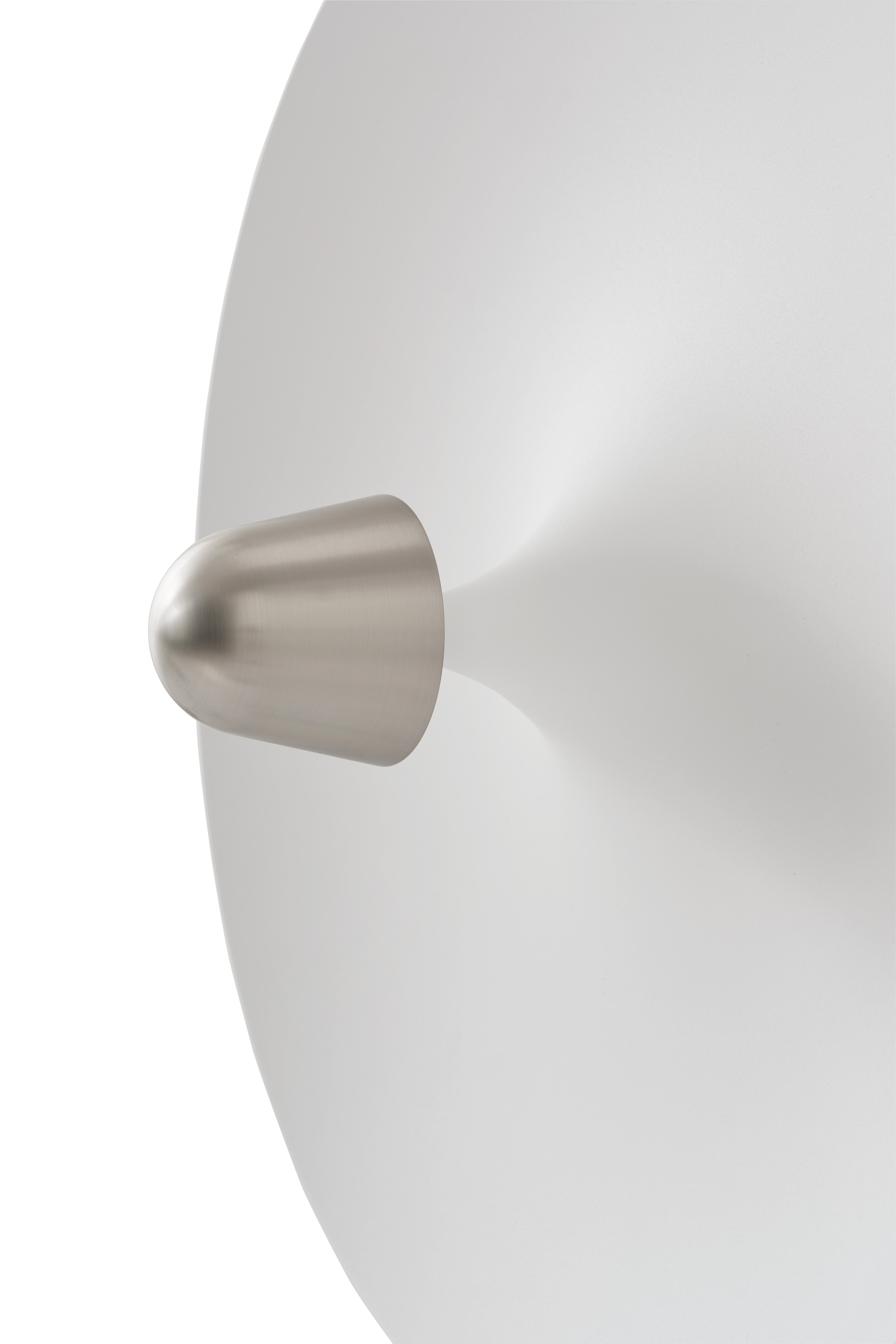 Wandleuchte KANTARELL weiß mit vernickelter Oberfläche