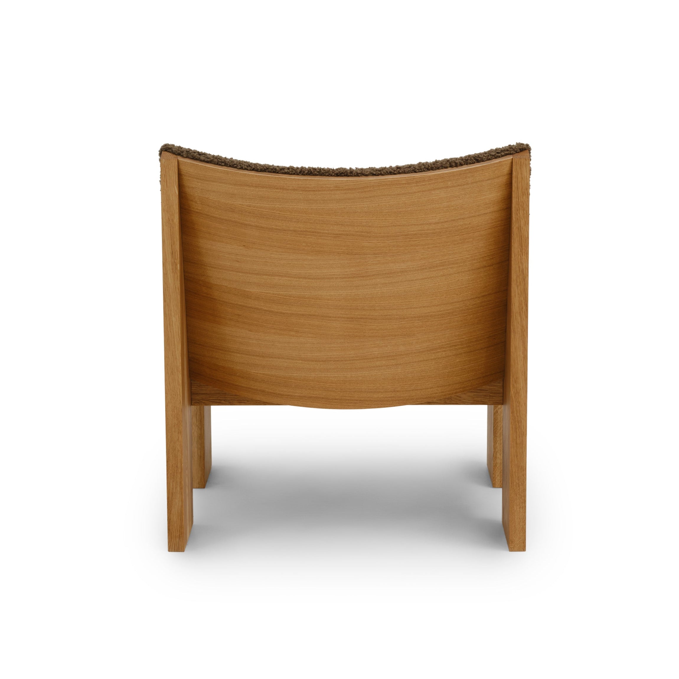 Tenon Zink Drake Sessel Mokka Kaffee mit einer Eichenbasis