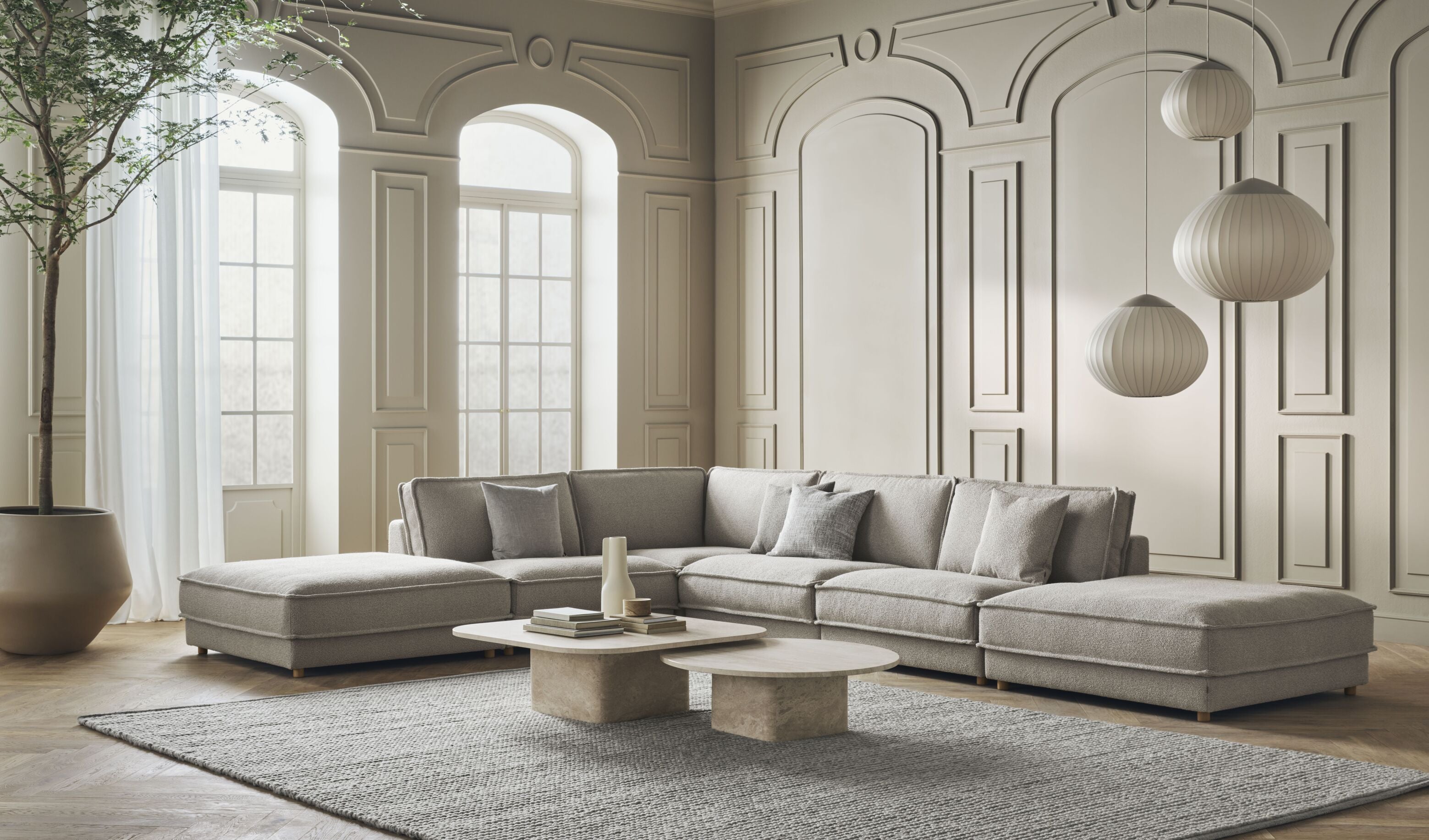 Couchtisch Eida Sandsowy Travertin