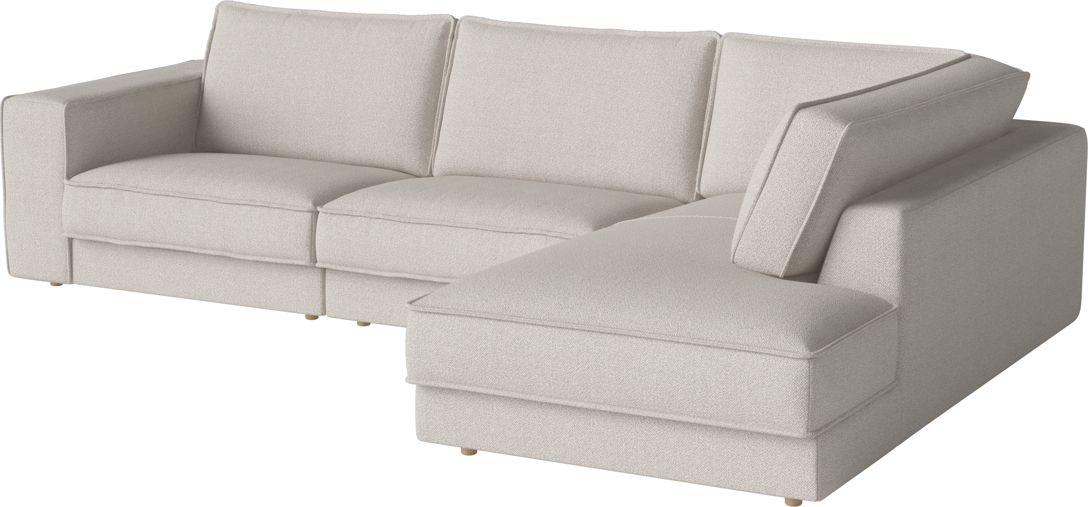 Right-sided corner 3-modular upholstered noora whitening base